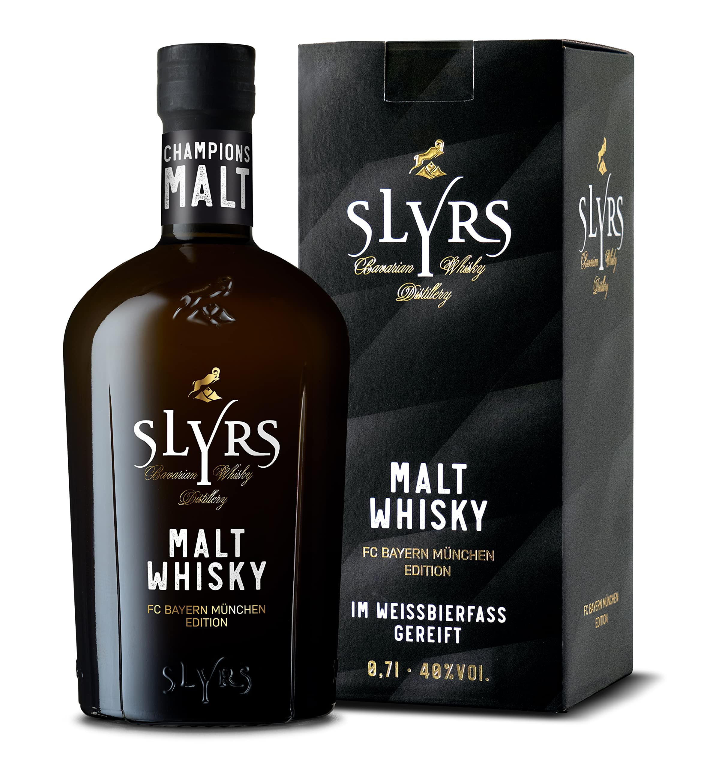 Slyrs FC Bayern München Champions Malt Whisky 40% Vol. 0,7l en boîte cadeau