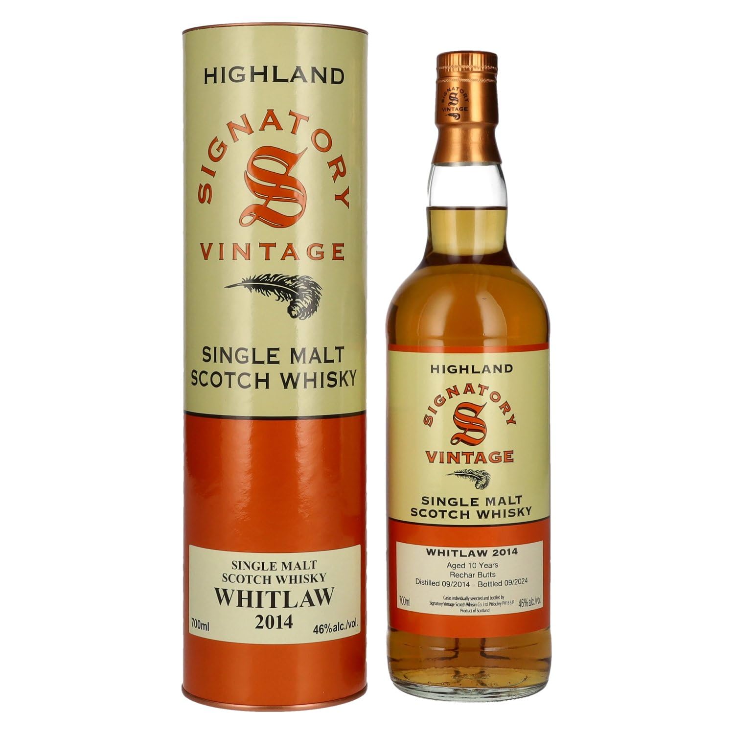 Signatory Vintage WHITLAW 10 Years Old Single Malt Scotch Whisky 2014  — Piscosaveur
