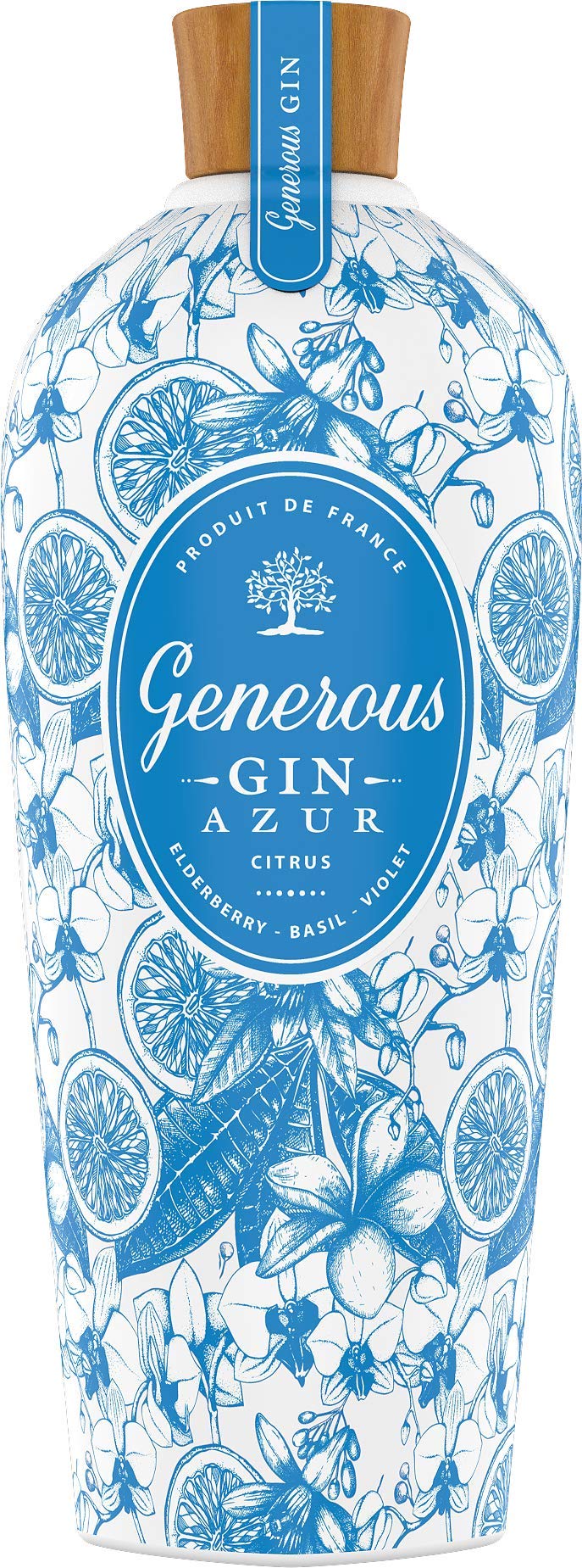 Generous Gin AZUR Citrus 40% Vol. 0,7l — Piscosaveur