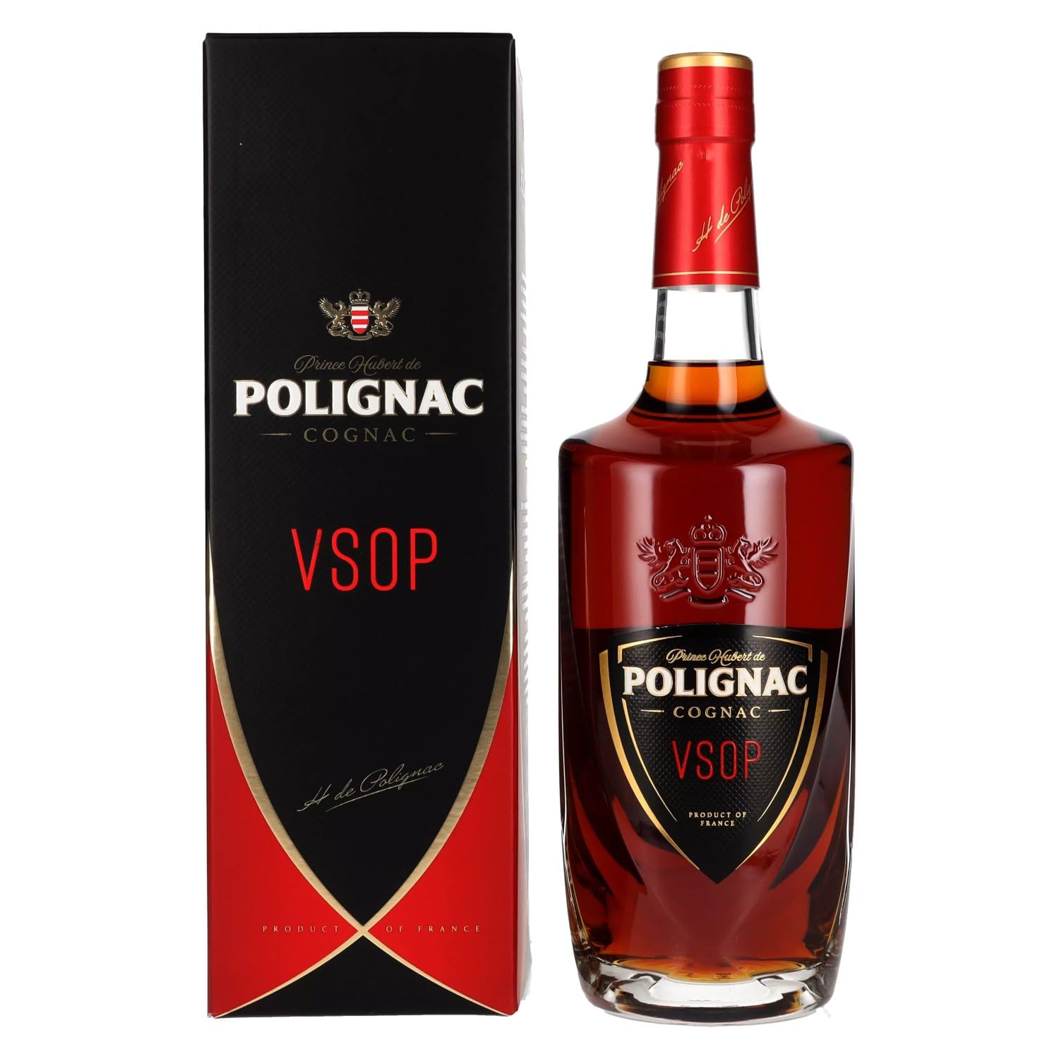 Prince Hubert de Polignac V.S.O.P Cognac 40% Vol. 0,7l en boîte cadeau