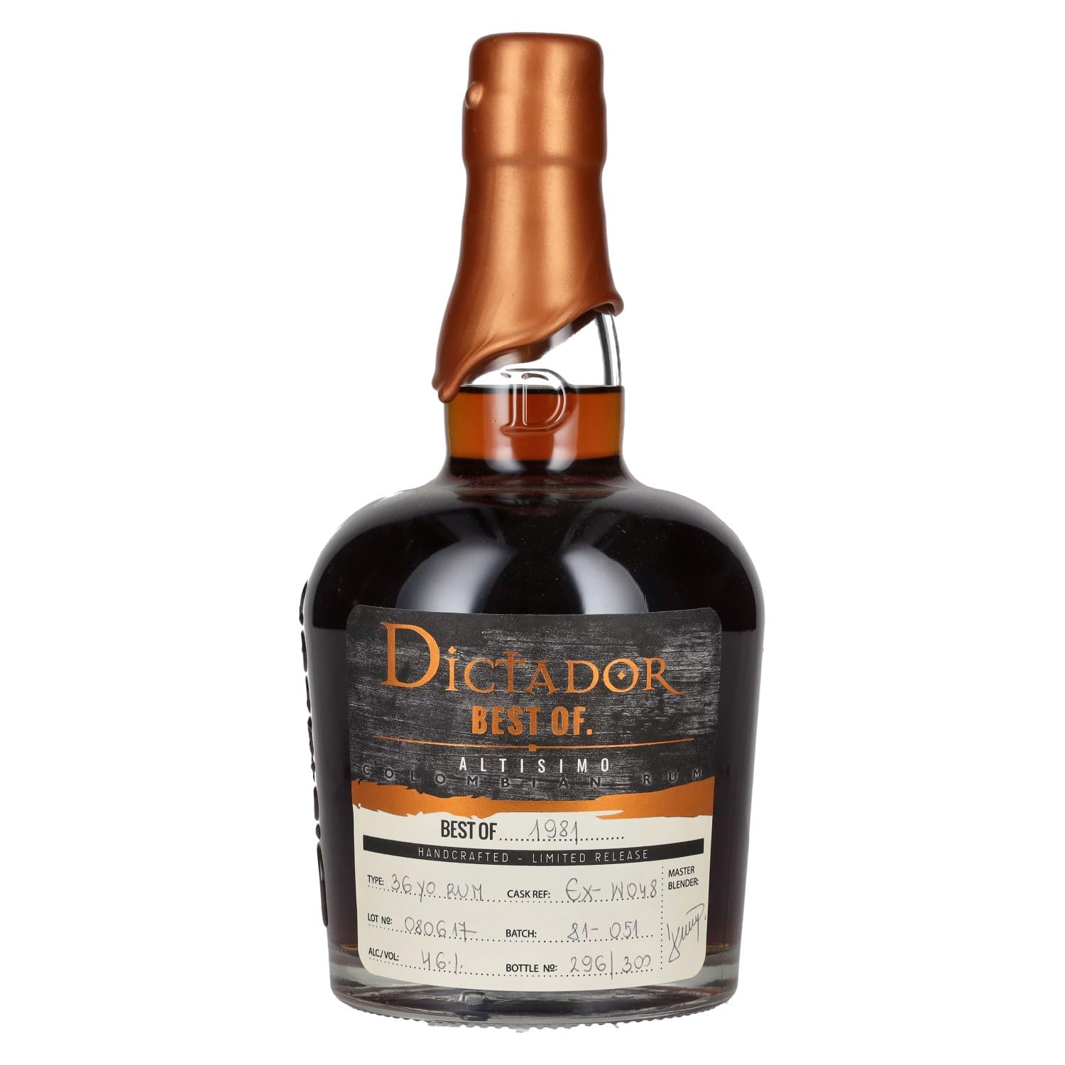 Dictador BEST OF 1981 ALTISIMO Colombian Rum 36YO/080617/EX-W048 46% V — Piscosaveur