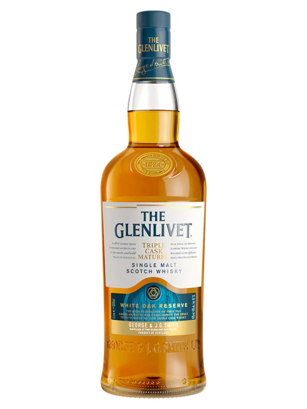 The Glenlivet WHITE OAK RESERVE Triple Cask Matured 40% Vol. 1l en boî — Piscosaveur