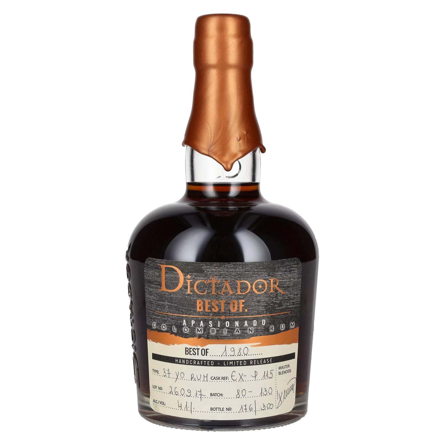 Dictador BEST OF 1980 APASIONADO Colombian Rum 37YO/260917/EX-P115 41% — Piscosaveur