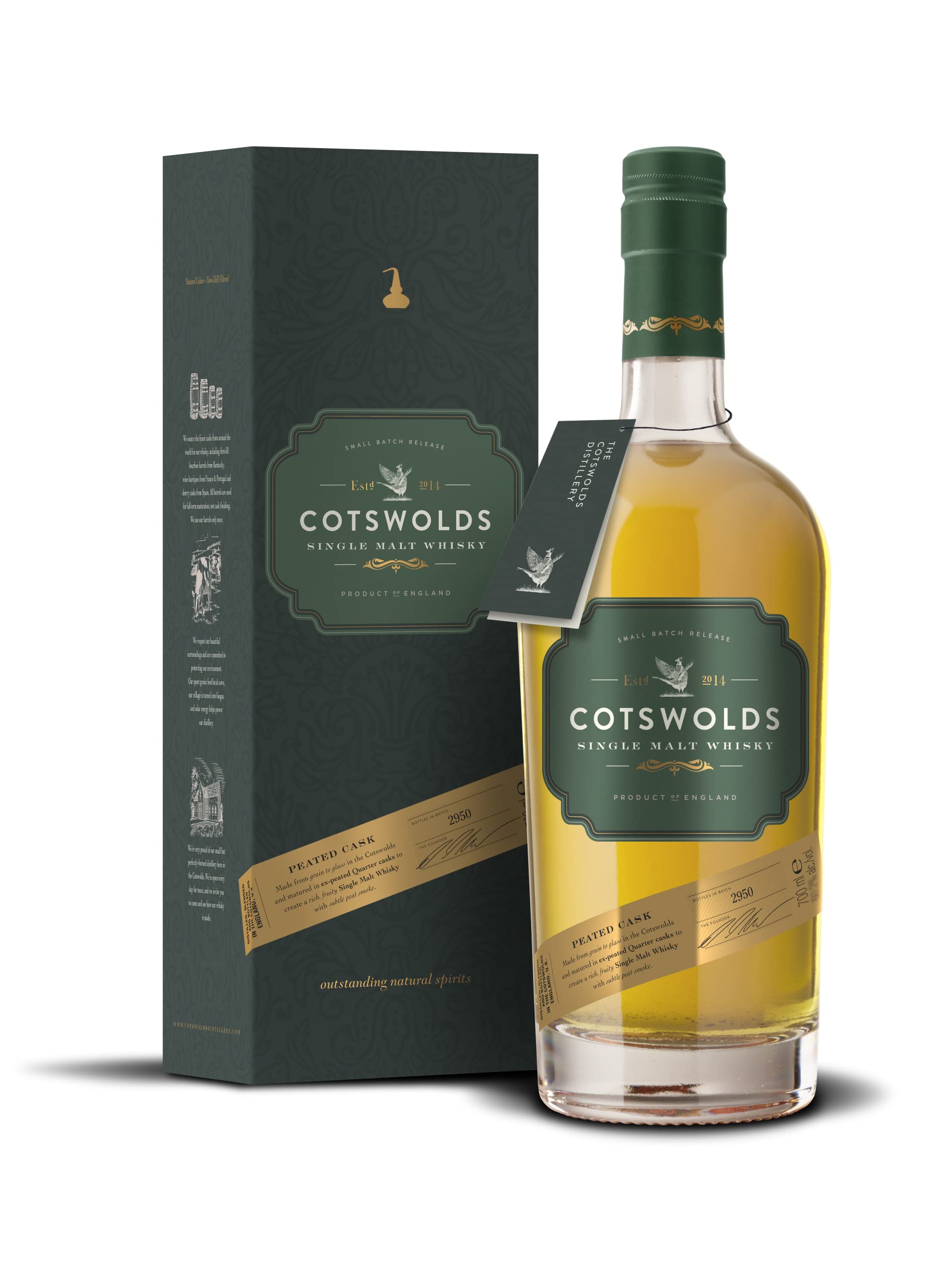 Cotswolds PEATED CASK Single Malt Whisky 59,6% Vol. 0,7l en boîte cadeau