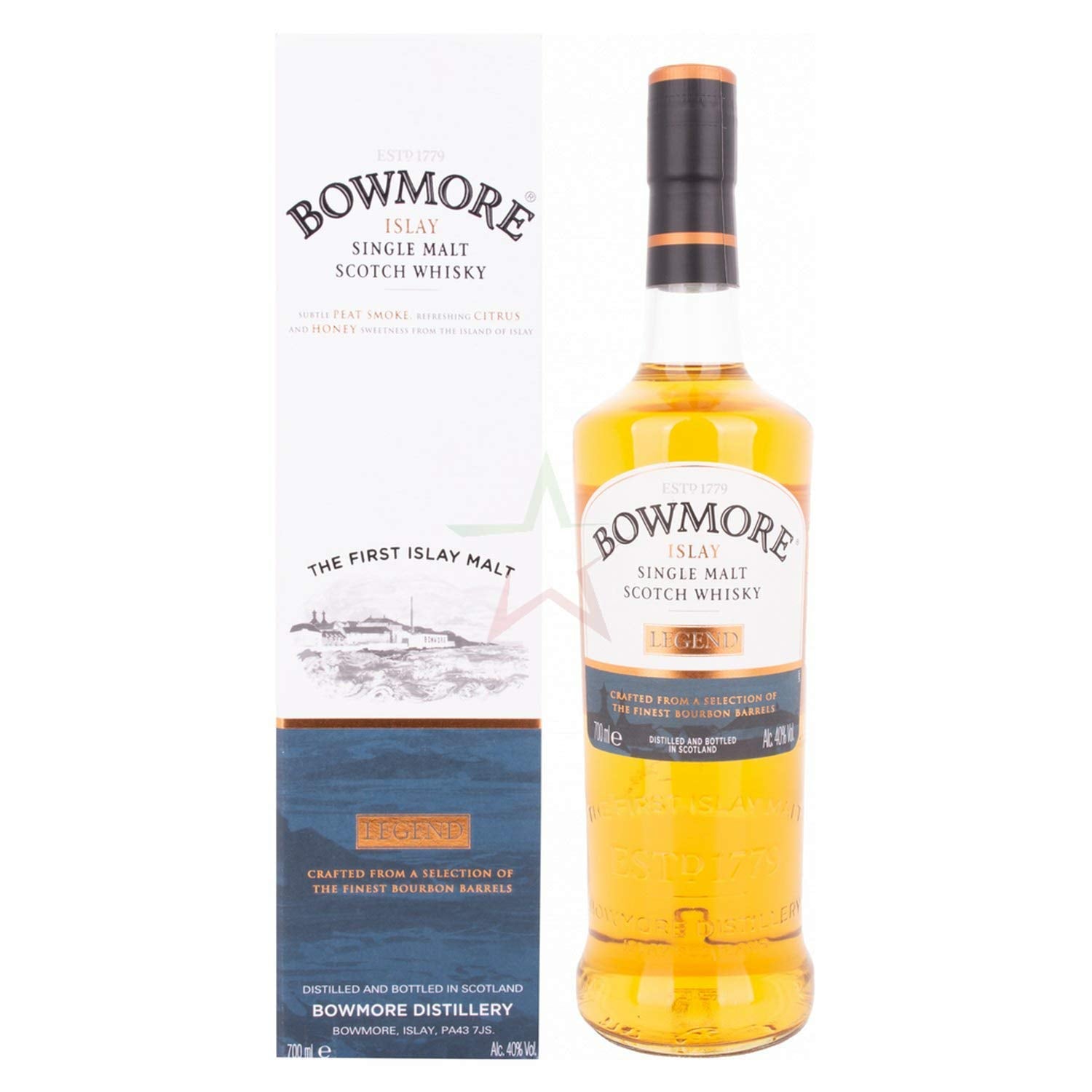 Bowmore LEGEND Islay Single Malt 40% Vol. 0,7l en boîte cadeau