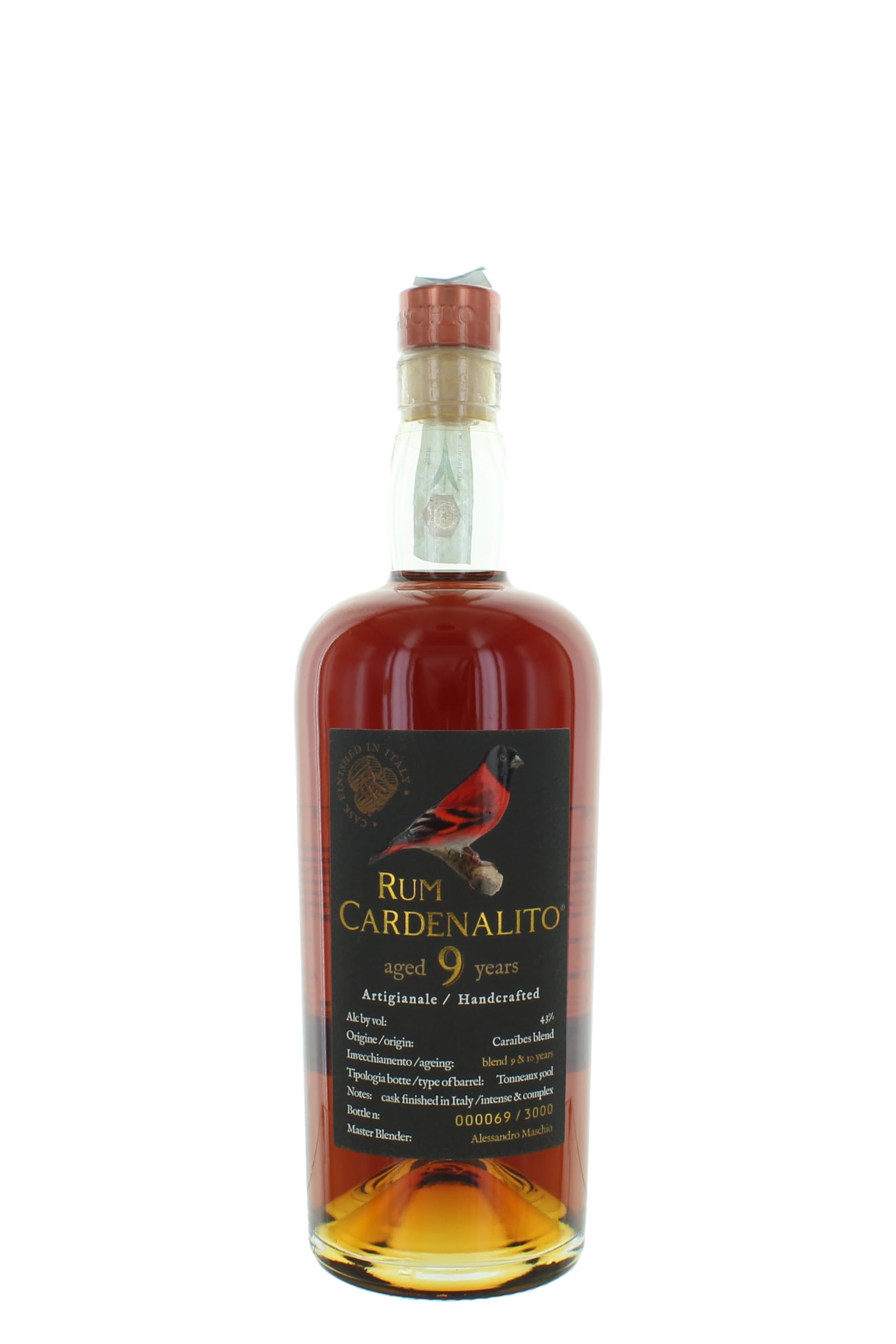 Rum Cardenalito 9 Years Old Handcrafted Rum 43% Vol. 0,7l — Piscosaveur