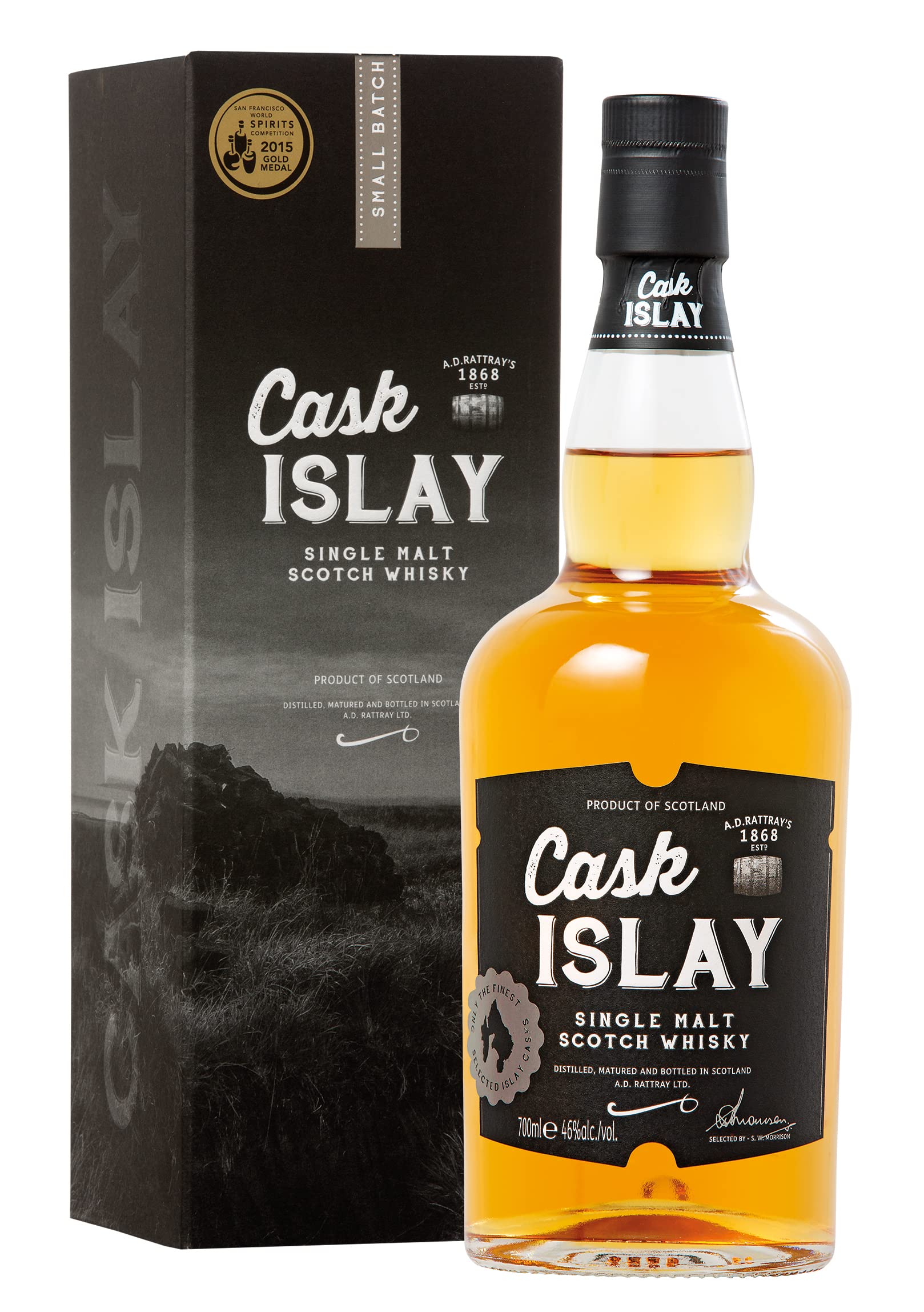 A.D. Rattray Cask ISLAY Single Malt Scotch Whisky 46% Vol. 0,7l en boîte cadeau