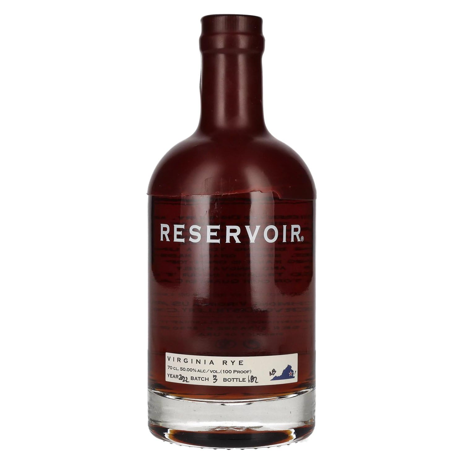 Reservoir Virginia Rye Whiskey Batch 1 Year 2024 50% Vol. 0,7l — Piscosaveur