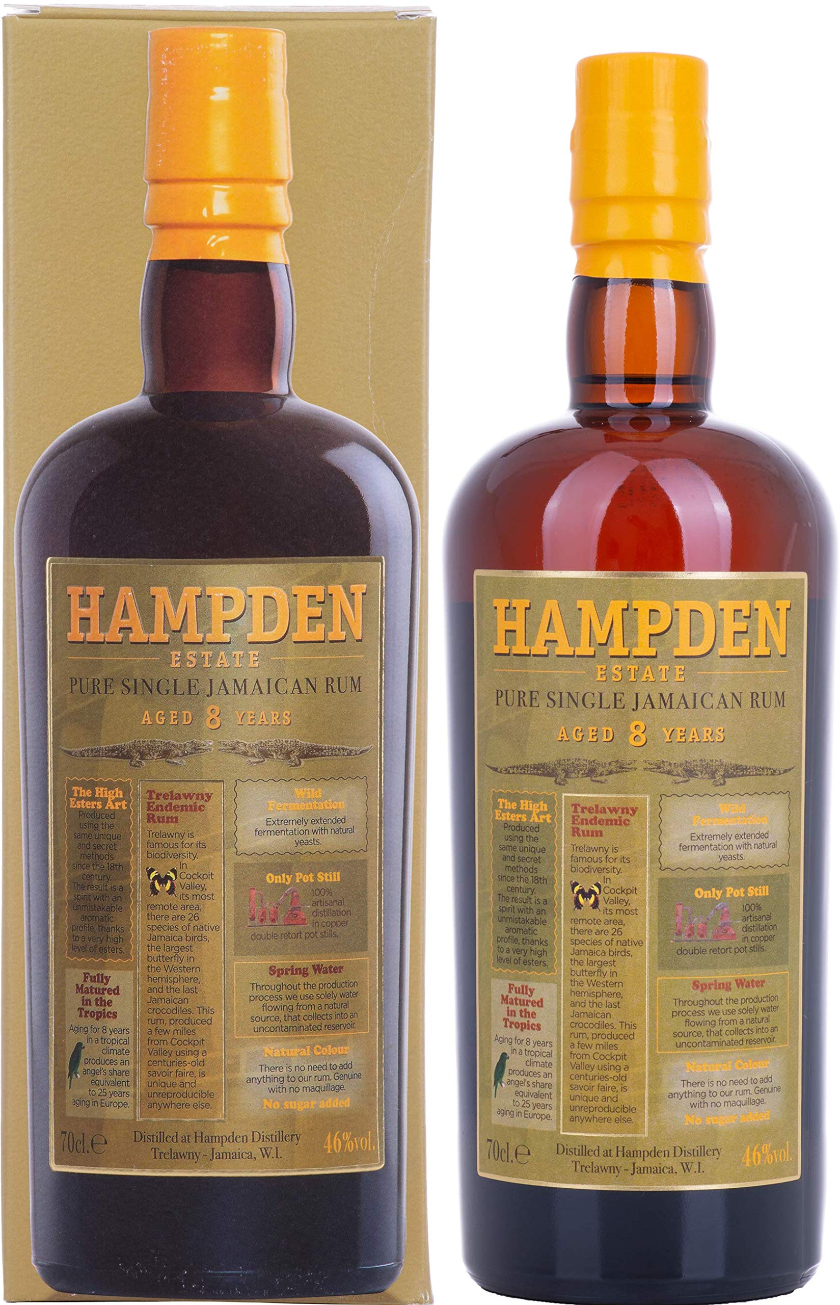 Hampden Estate 8 Years Old Pure Single Jamaican Rum 46% Vol. 0,7l en boîte cadeau