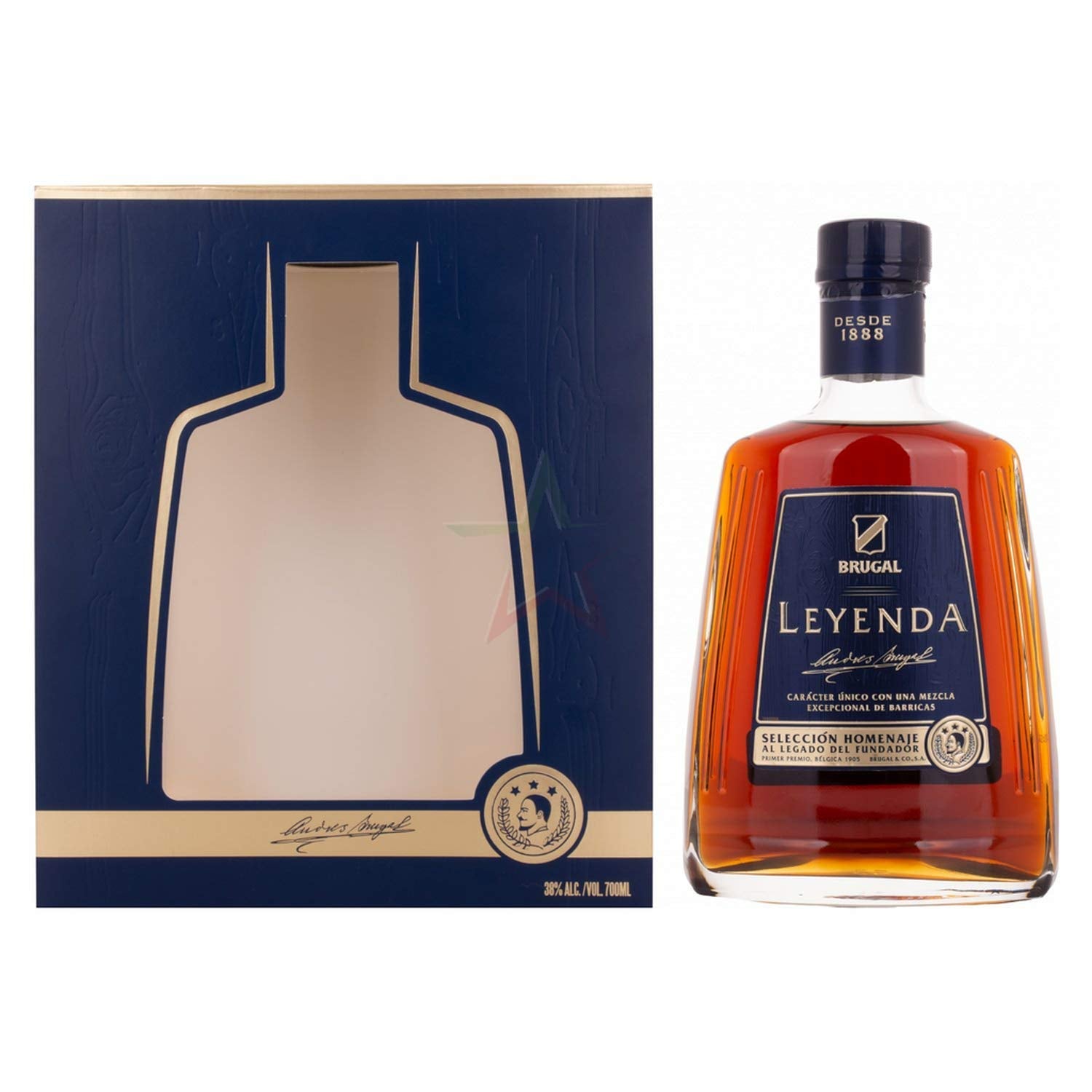 Brugal LEYENDA Selección Homenaje 38% Vol. 0,7l en boîte cadeau — Piscosaveur