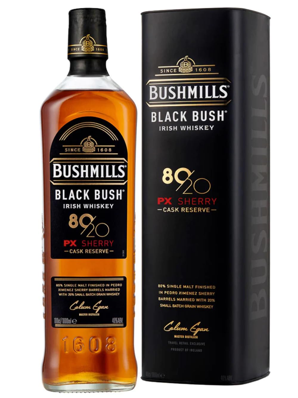 Bushmills BLACK BUSH 80/20 PX Sherry Cask Reserve Irish Whiskey 40% Vo — Piscosaveur