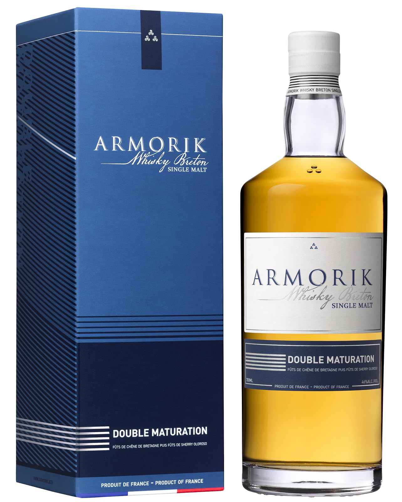 Armorik DOUBLE MATURATION Whisky Breton Single Malt 46% Vol. 0,7l en boîte cadeau