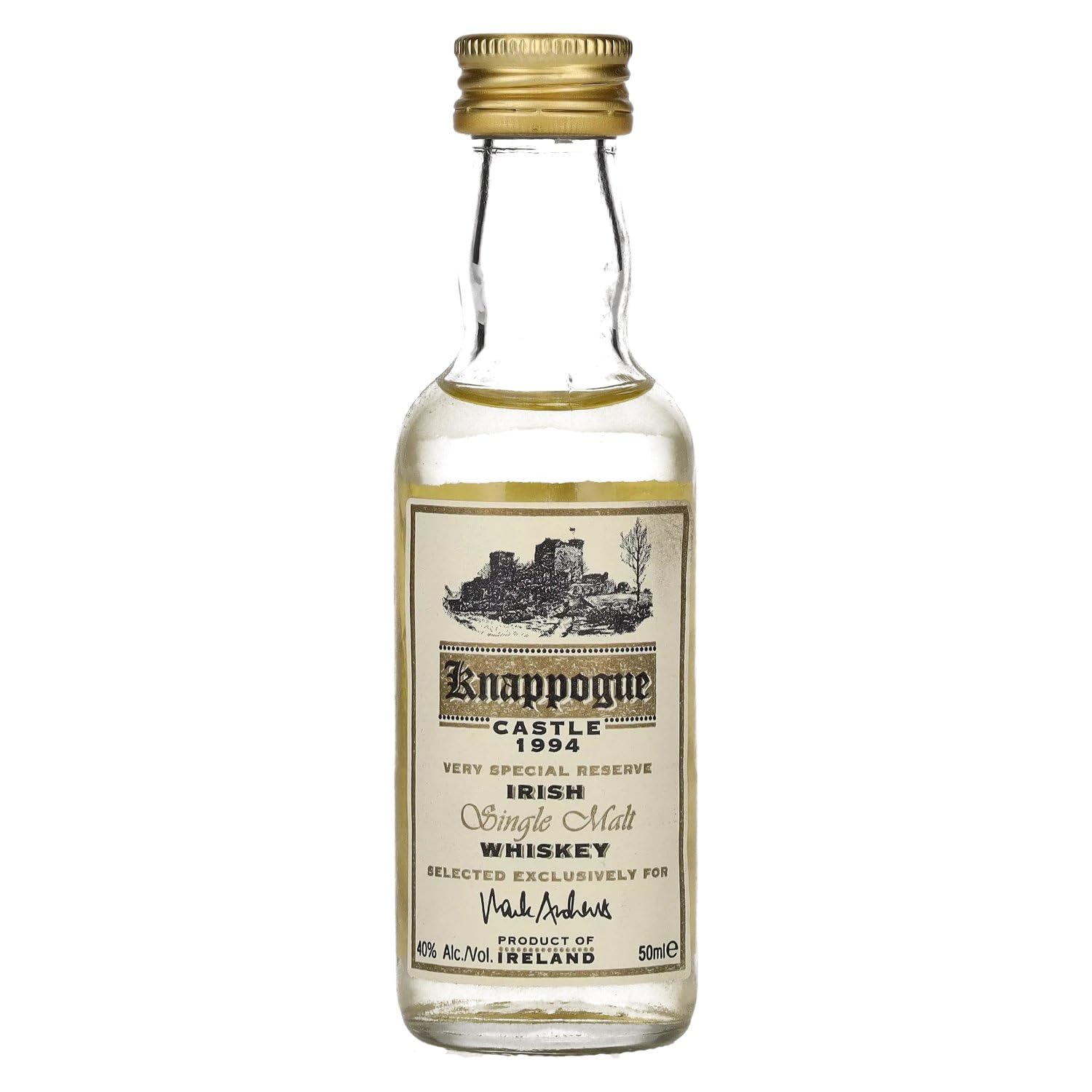 Knappogue Castle VERY SPECIAL RESERVE Irish Whiskey 1994 40% Vol. 0,05 — Piscosaveur