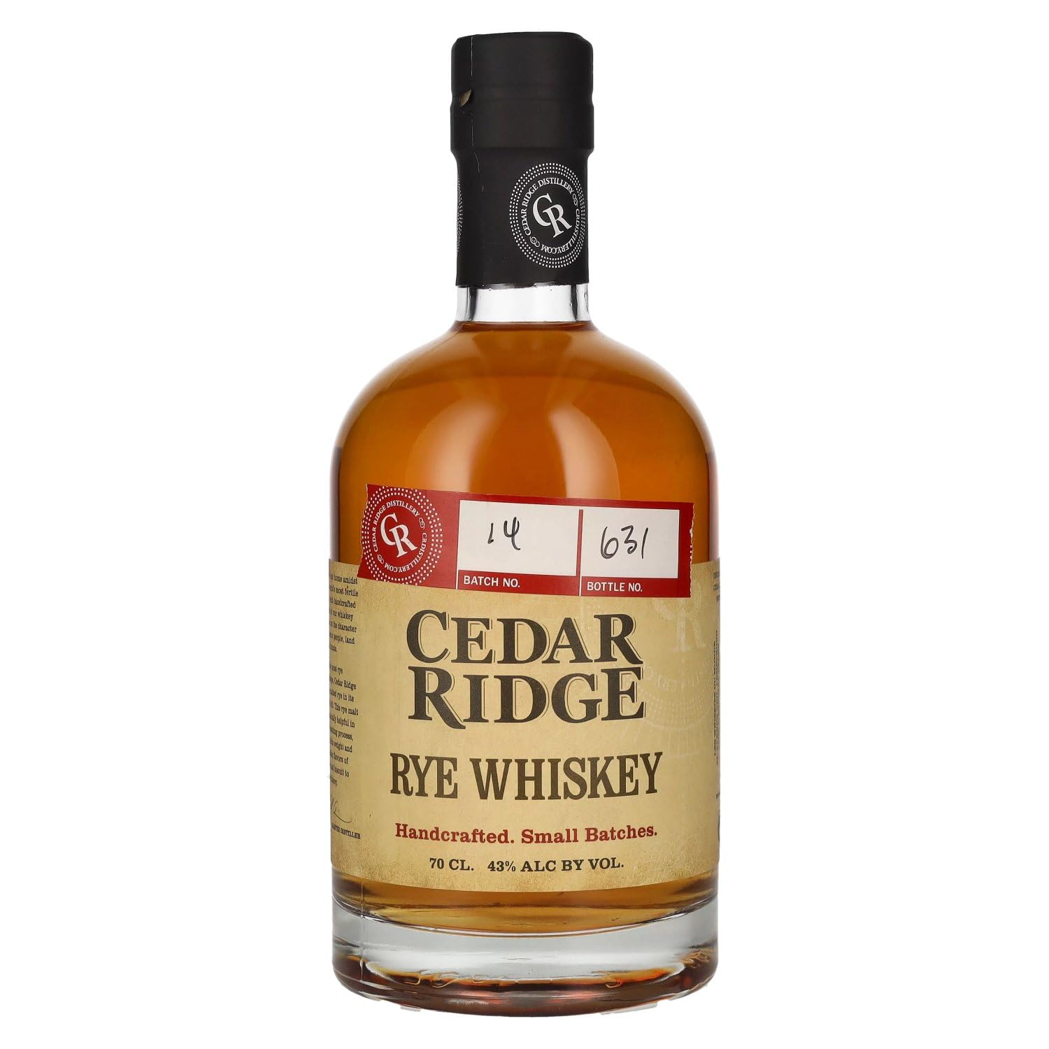 Cedar Ridge RYE WHISKEY 43% Vol. 0,7l — Piscosaveur