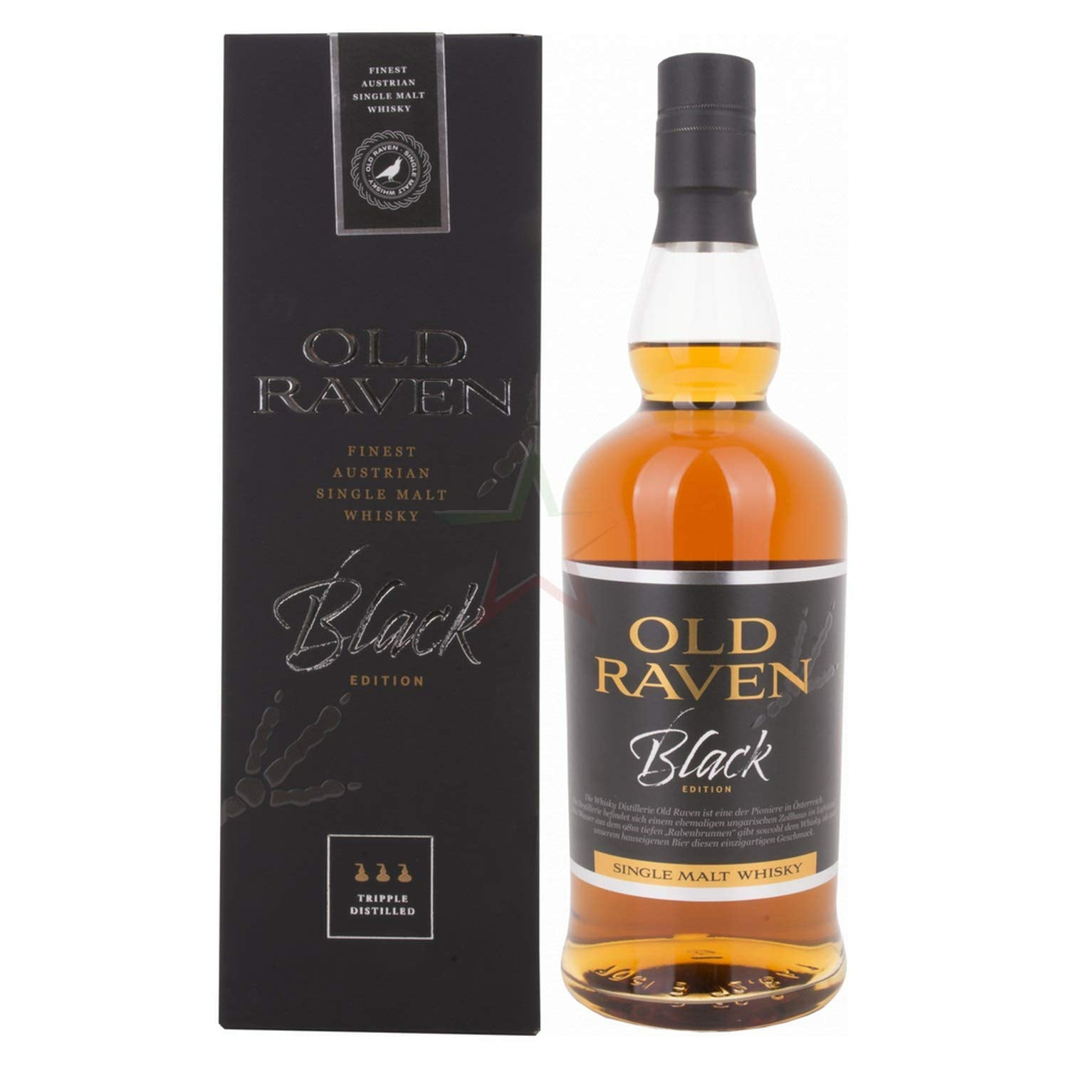 Old Raven Triple Distilled Single Malt Whisky 40% Vol. 0,5l en boîte c — Piscosaveur