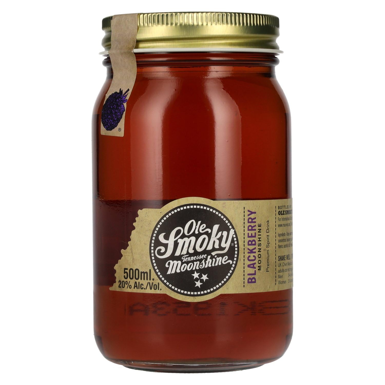 Ole Smoky Tennessee Moonshine BLACKBERRY 20% Vol. 0,5l — Piscosaveur