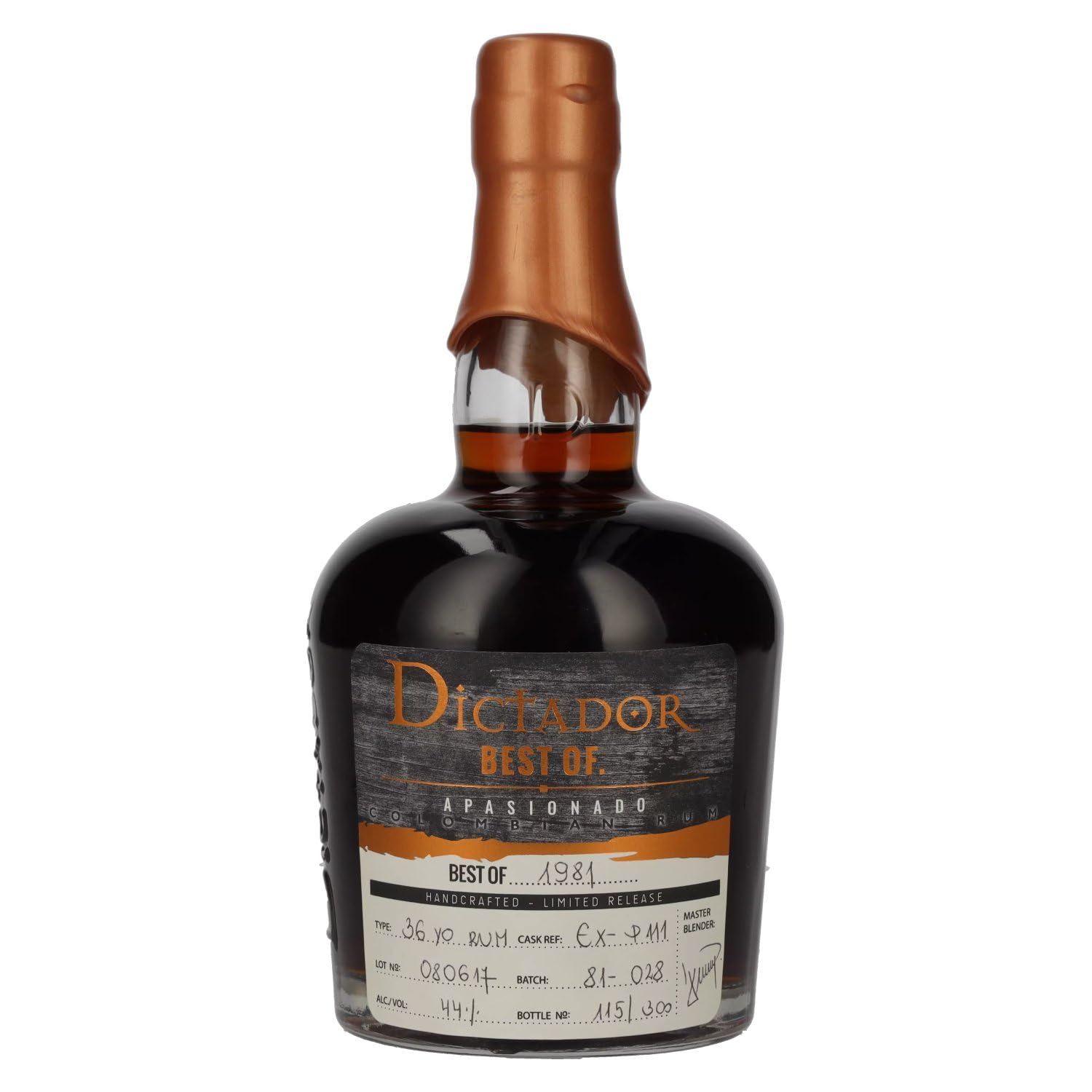 Dictador BEST OF 1981 APASIONADO Colombian Rum EXP-111 44% Vol. 0,7l — Piscosaveur