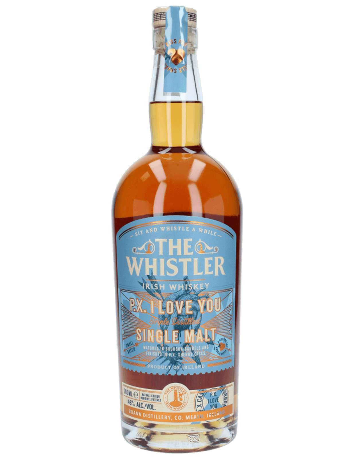 The Whistler Irish Whiskey P.X. I LOVE YOU Single Malt 46% Vol. 0,7l — Piscosaveur