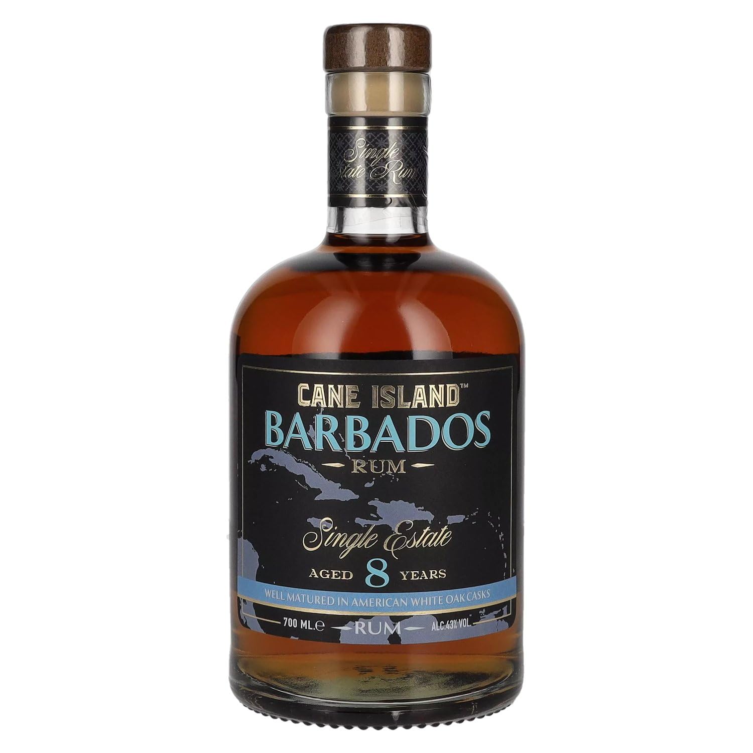 Cane Island BARBADOS 8 Years Old Single Estate Rum 43% Vol. 0,7l — Piscosaveur
