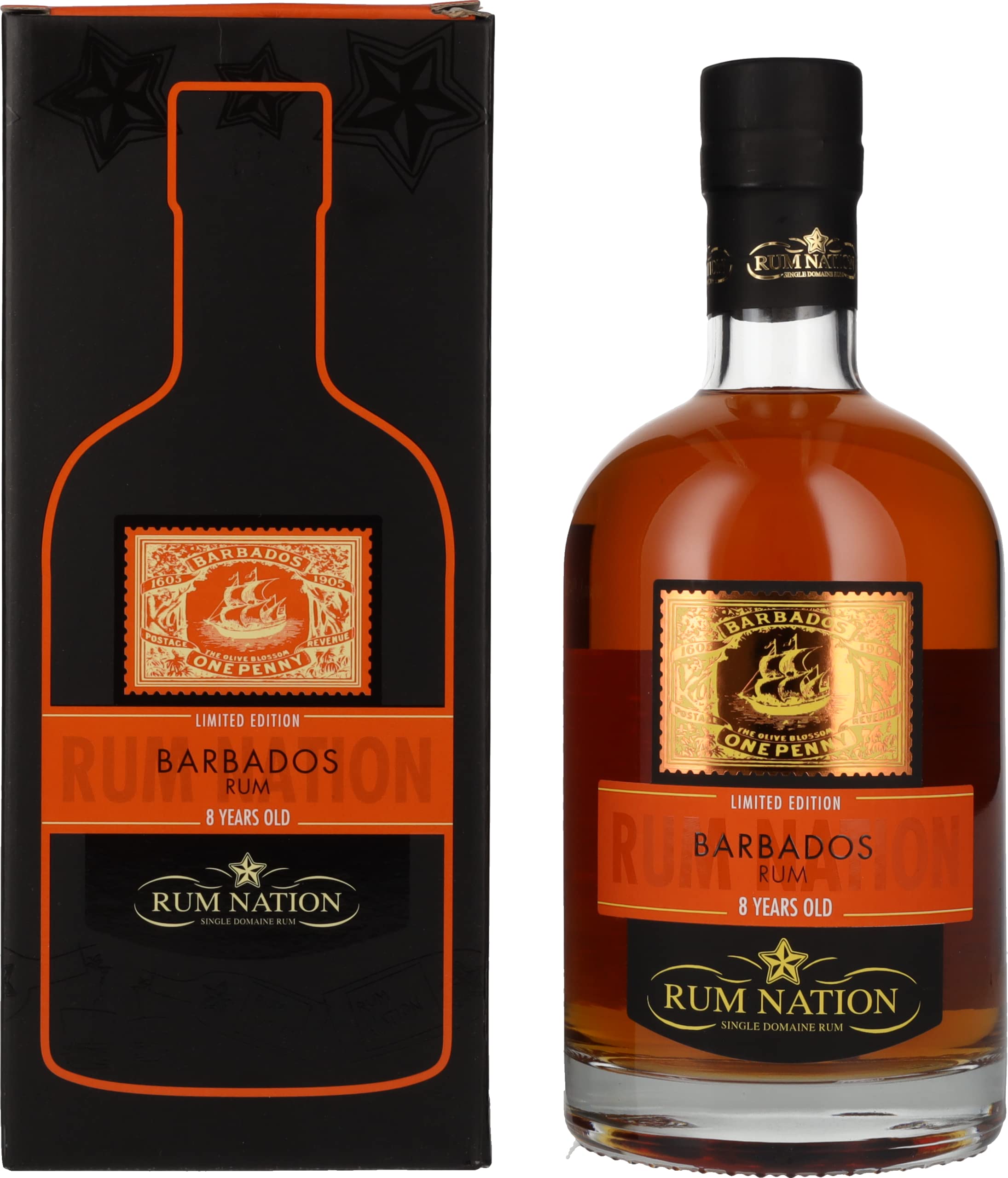 Rum Nation Barbados 8 Years Old Limited Edition 40% Vol. 0,7l en boîte — Piscosaveur