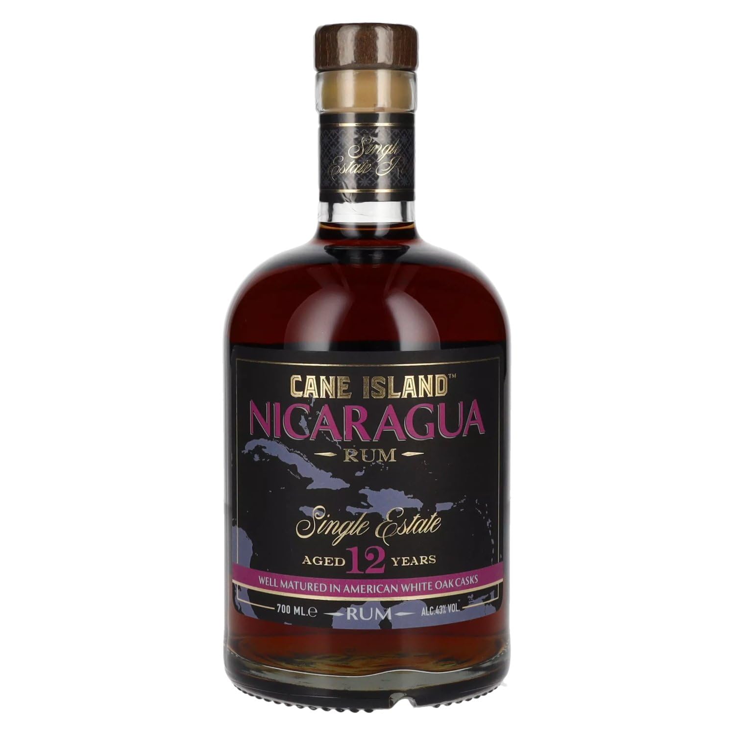 Cane Island NICARAGUA 12 Years Old Single Estate Rum 43% Vol. 0,7l — Piscosaveur
