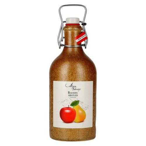 Nannerl Alpenschnaps BAUERN-OBSTLER 38% Vol. 0,5l im Tonkrug — Piscosaveur
