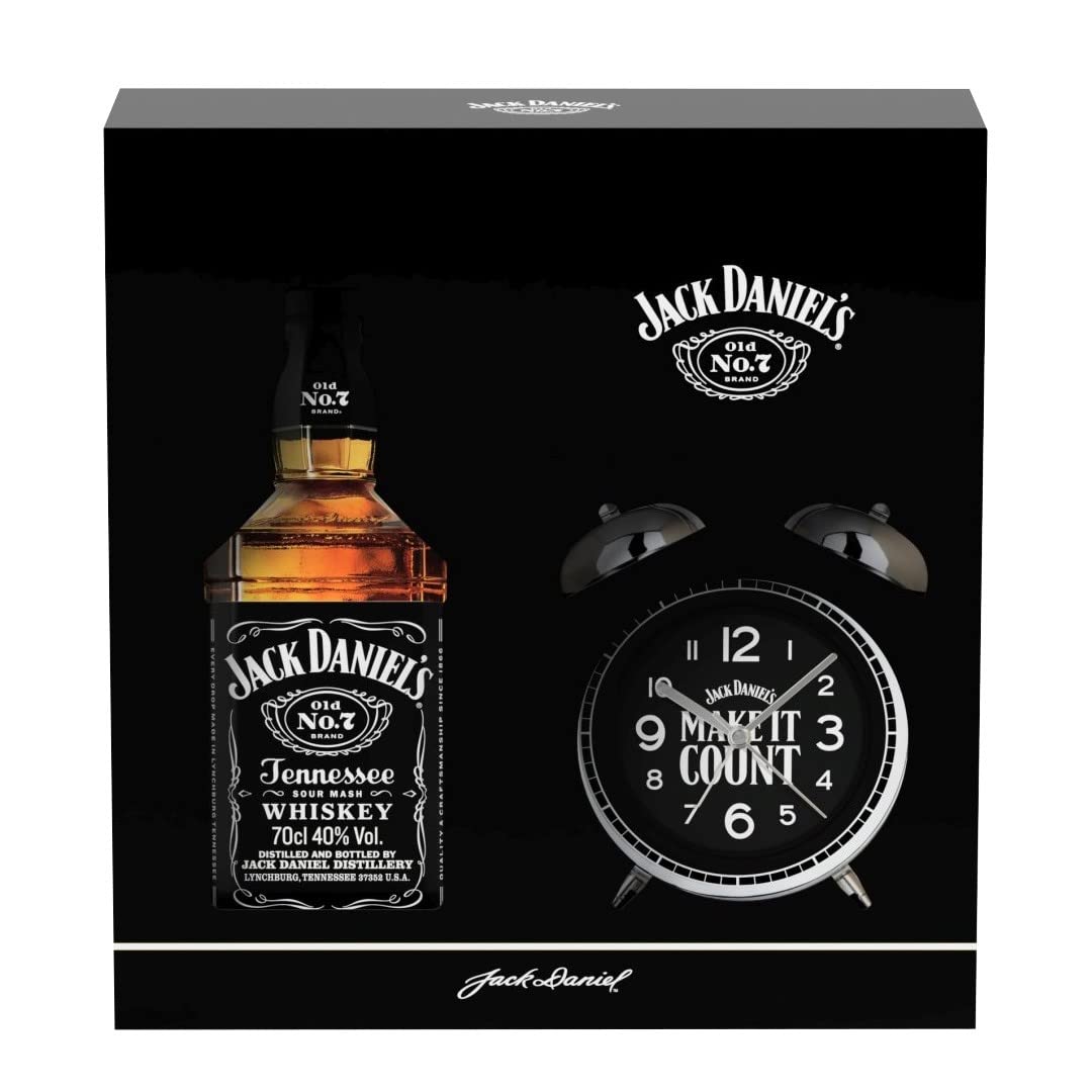 Jack Daniel's Tennessee Whiskey 40% Vol. 0,7l en boîte cadeau avec Wecker