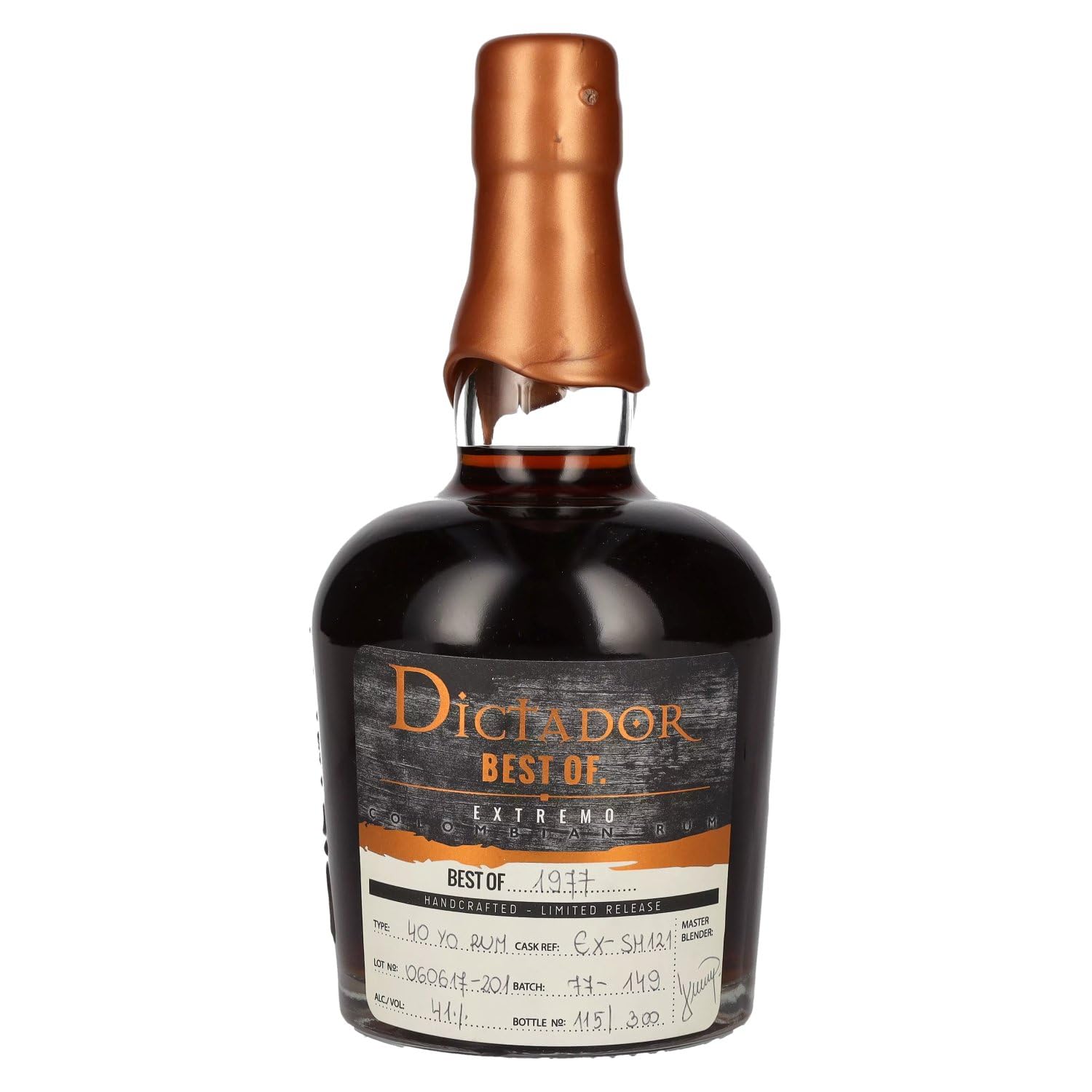 Dictador BEST OF 1977 EXTREMO Colombian Rum 40YO/060617EX-SH121 41% Vo — Piscosaveur