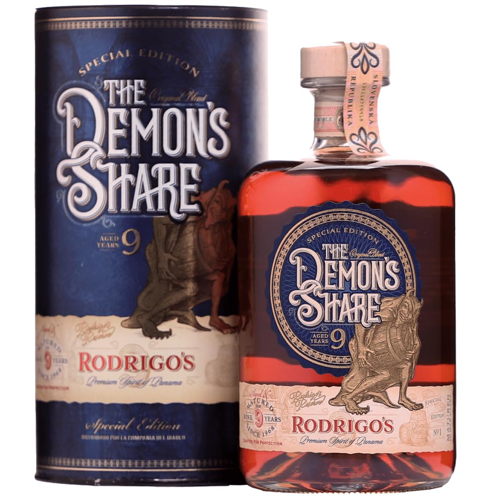 The Demon's Share 9 Years Old Rodrigo's Reserve Special Edition No. 1 40% Vol. 0,7l en boîte cadeau