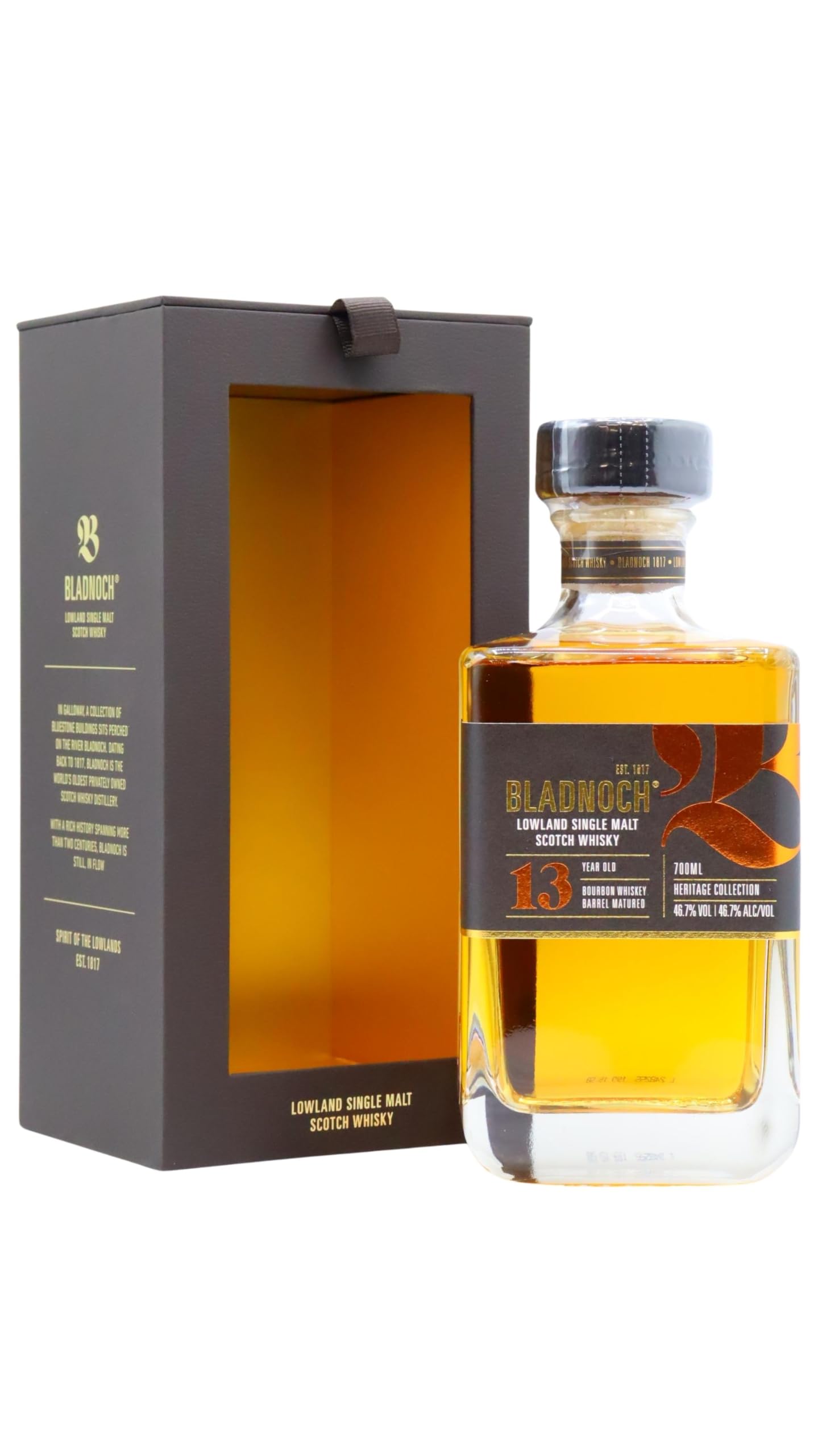 Bladnoch 13 Years Old Lowland Single Malt Bourbon Cask 46,7% Vol. 0,7l — Piscosaveur