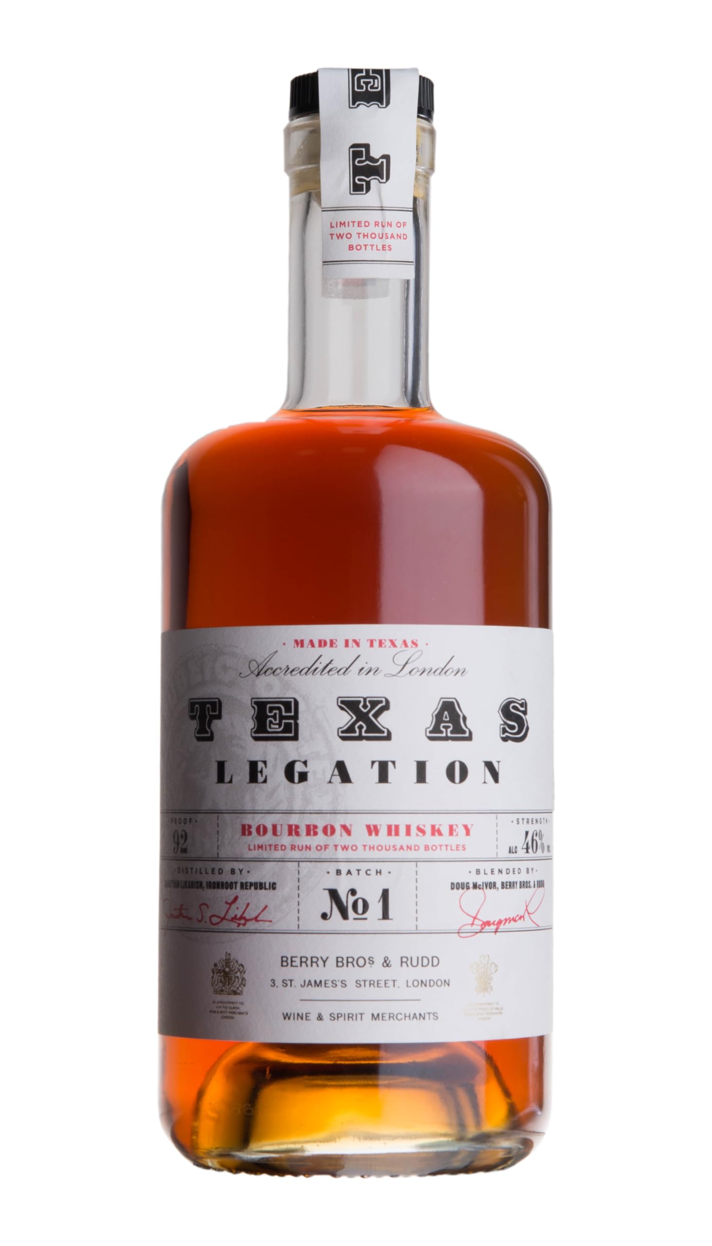 Texas Legation Bourbon Whiskey Batch 2 46,2% Vol. 0,7l — Piscosaveur