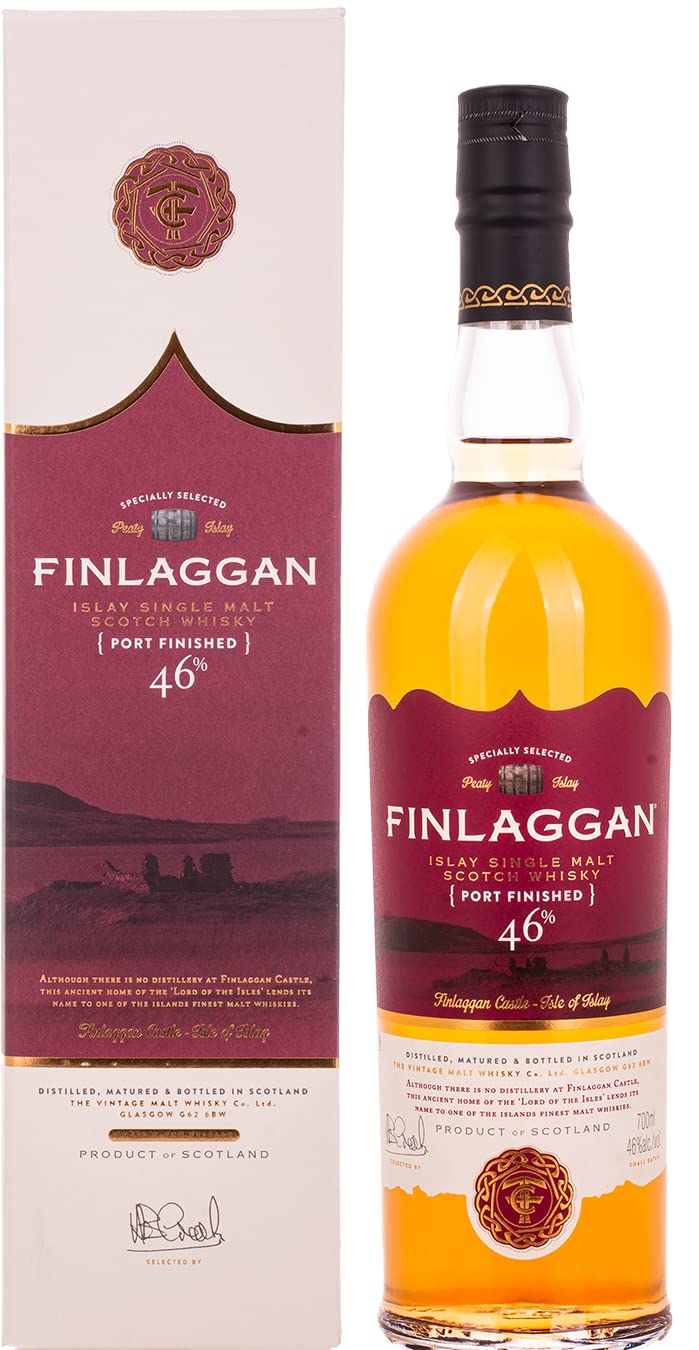 Finlaggan Port Wood Finished Single Malt Whisky 46% Vol. 0,7l en boîte — Piscosaveur
