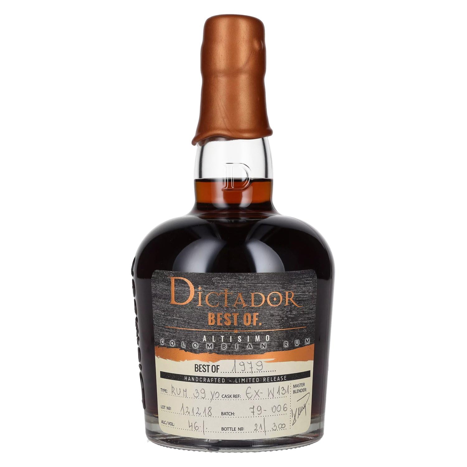 Dictador BEST OF 1979 ALTISIMO Colombian Rum Limited Release 46% Vol.  — Piscosaveur