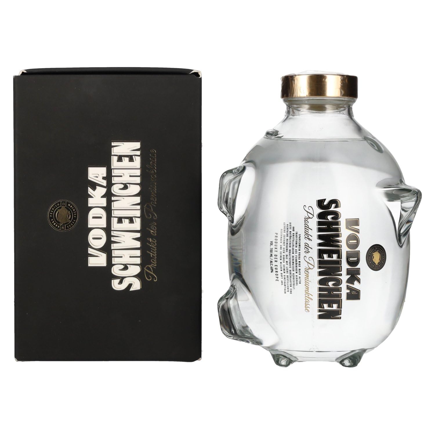 Prasiatko Vodka Schweinchen 40% Vol. 0,7l en boîte cadeau — Piscosaveur