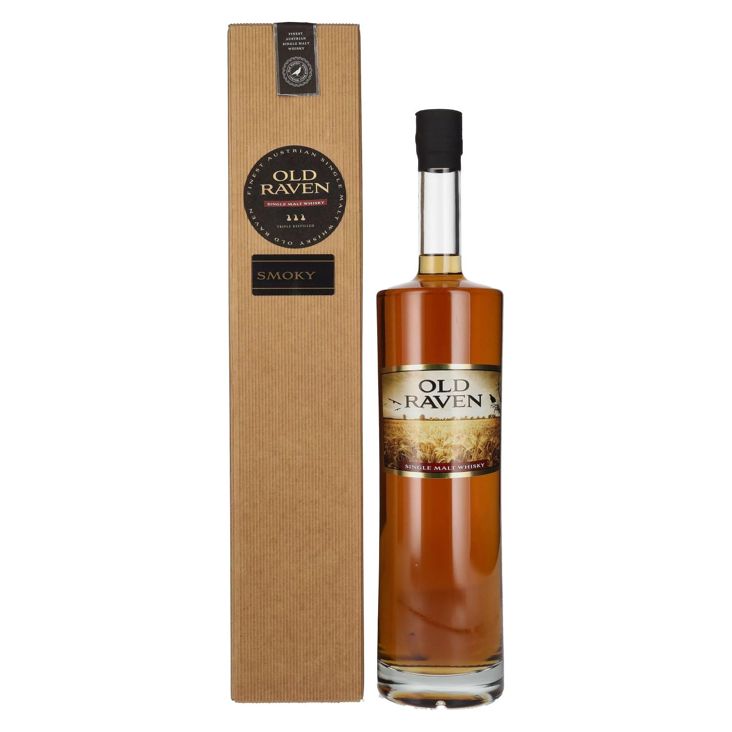 Old Raven Triple Distilled Single Malt Whisky SMOKY 41,2% Vol. 1,5l en — Piscosaveur