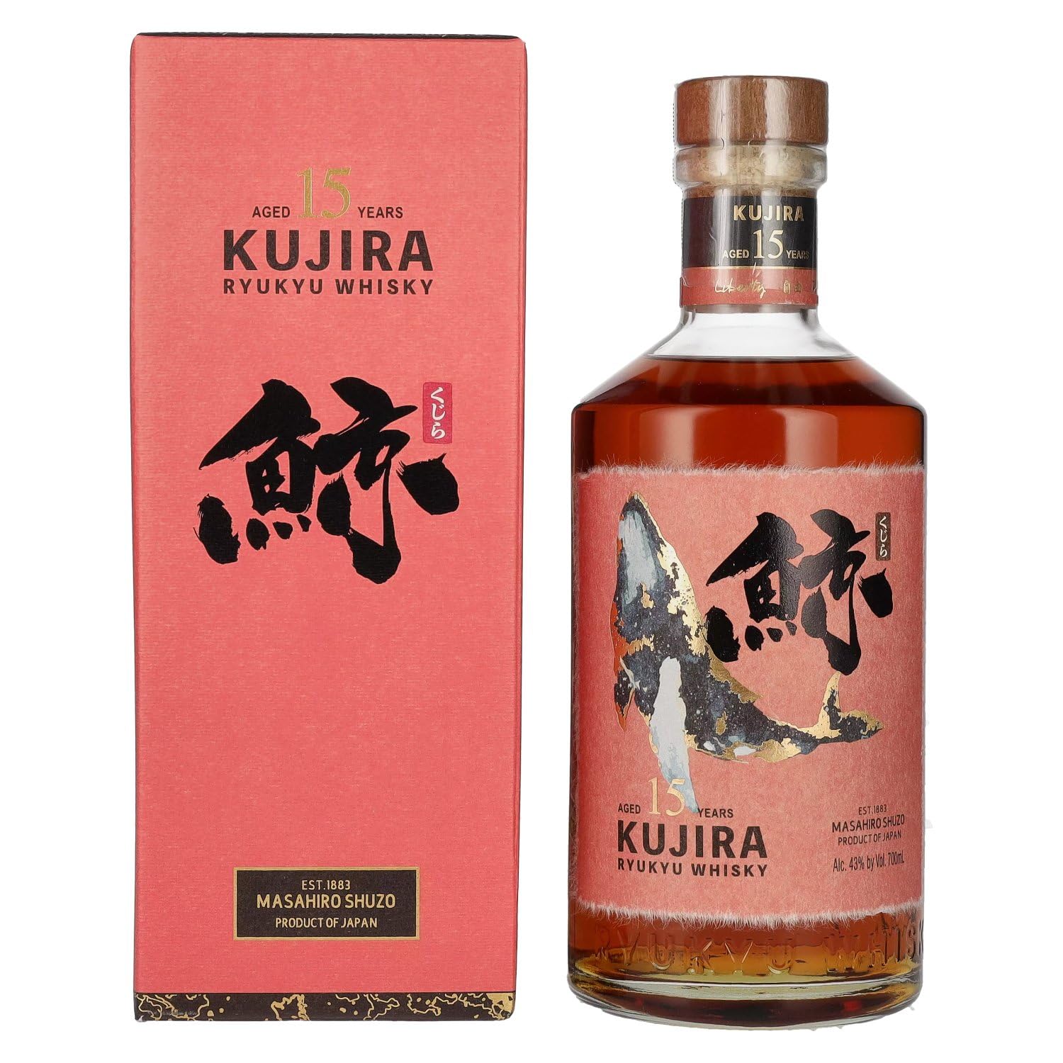 Kujira Ryukyu 15 Years Old Single Grain Whisky 43% Vol. 0,7l en boîte  — Piscosaveur