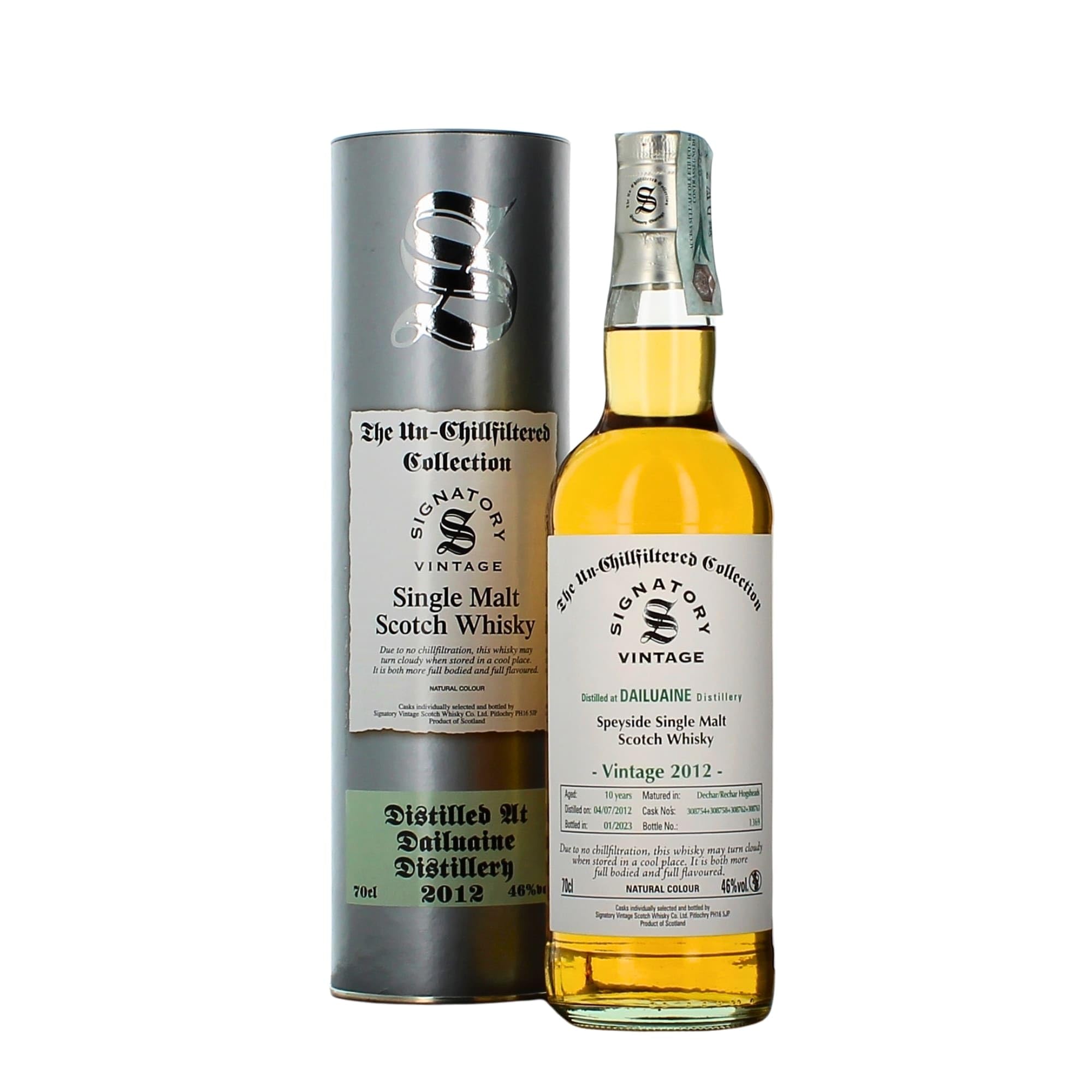 Signatory Vintage DAILUAINE 10 Years Old The Un-Chillfiltered 2012 46% — Piscosaveur