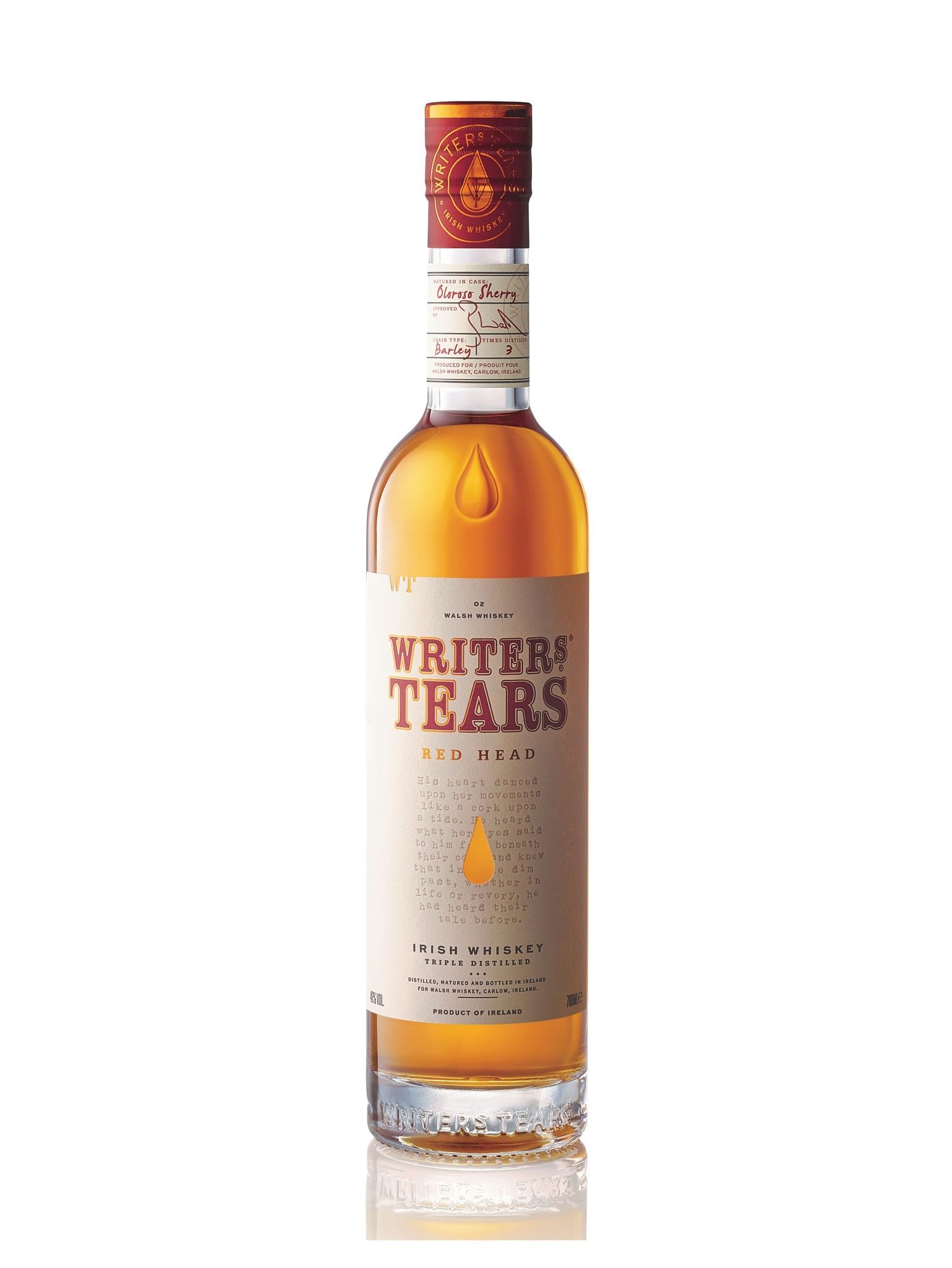 Writer's Tears RED HEAD Irish Single Malt Whiskey 46% Vol. 0,7l en boîte cadeau