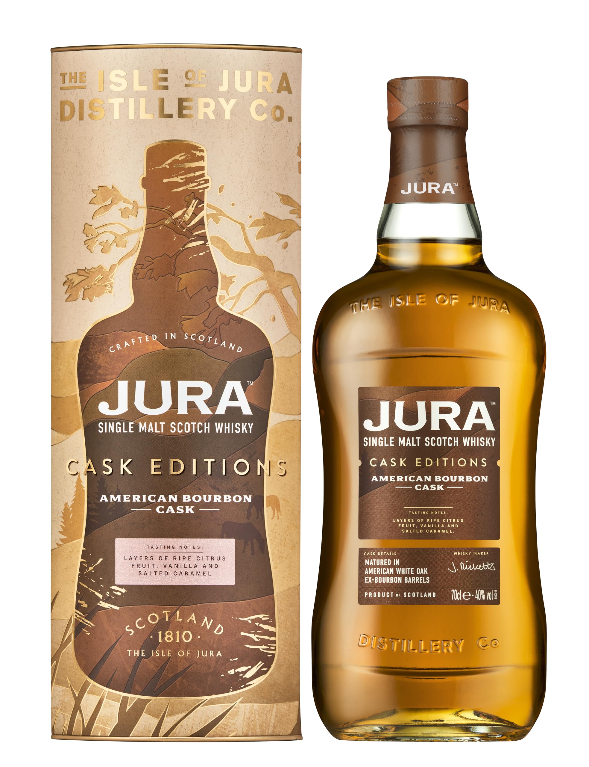 Jura BOURBON CASK Single Malt Scotch Whisky 40% Vol. 0,7l en boîte cad — Piscosaveur