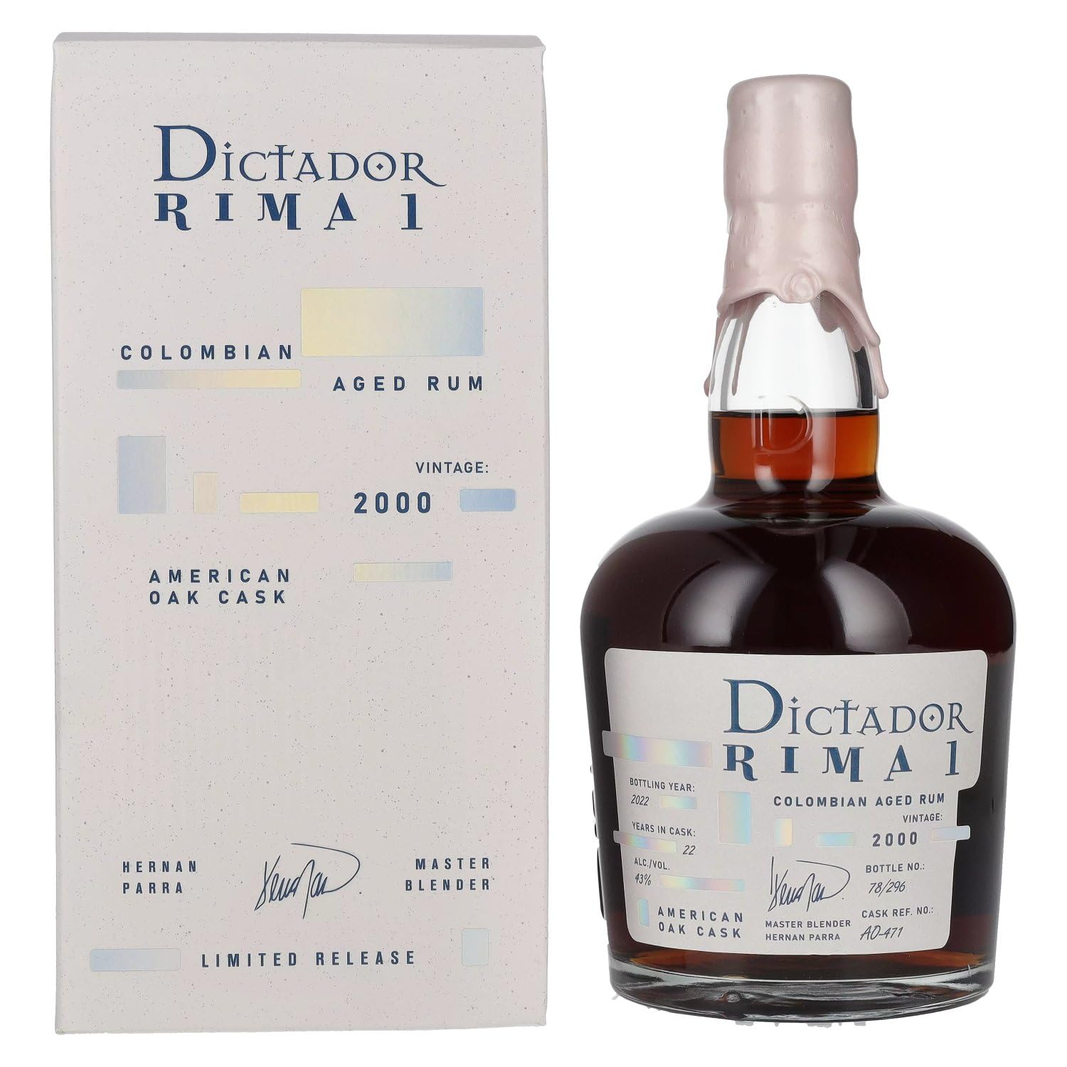 Dictador RIMA 1 22 Years Old AMERICAN OAK Cask Vintage 2000 43% Vol. 0 — Piscosaveur