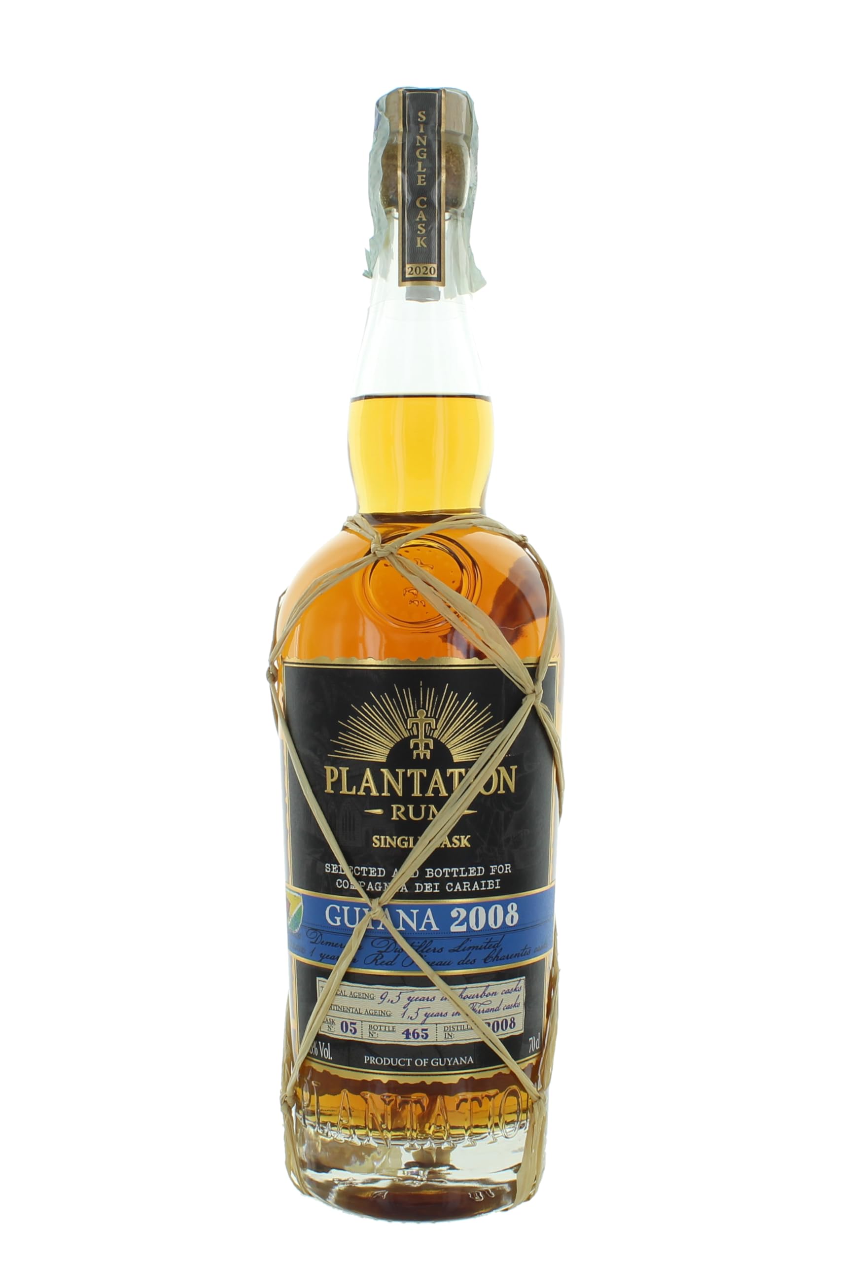 Plantation Rum GUYANA Red Pineau des Charentes Maturation 2008 47,6% Vol. 0,7l en boîte cadeau
