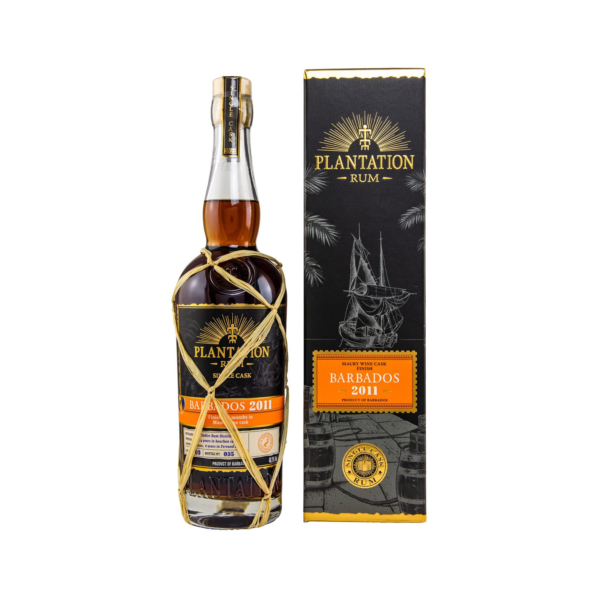 Plantation Rum BARBADOS Single Cask Maury Wine Cask Finish 2011 48,1%  — Piscosaveur