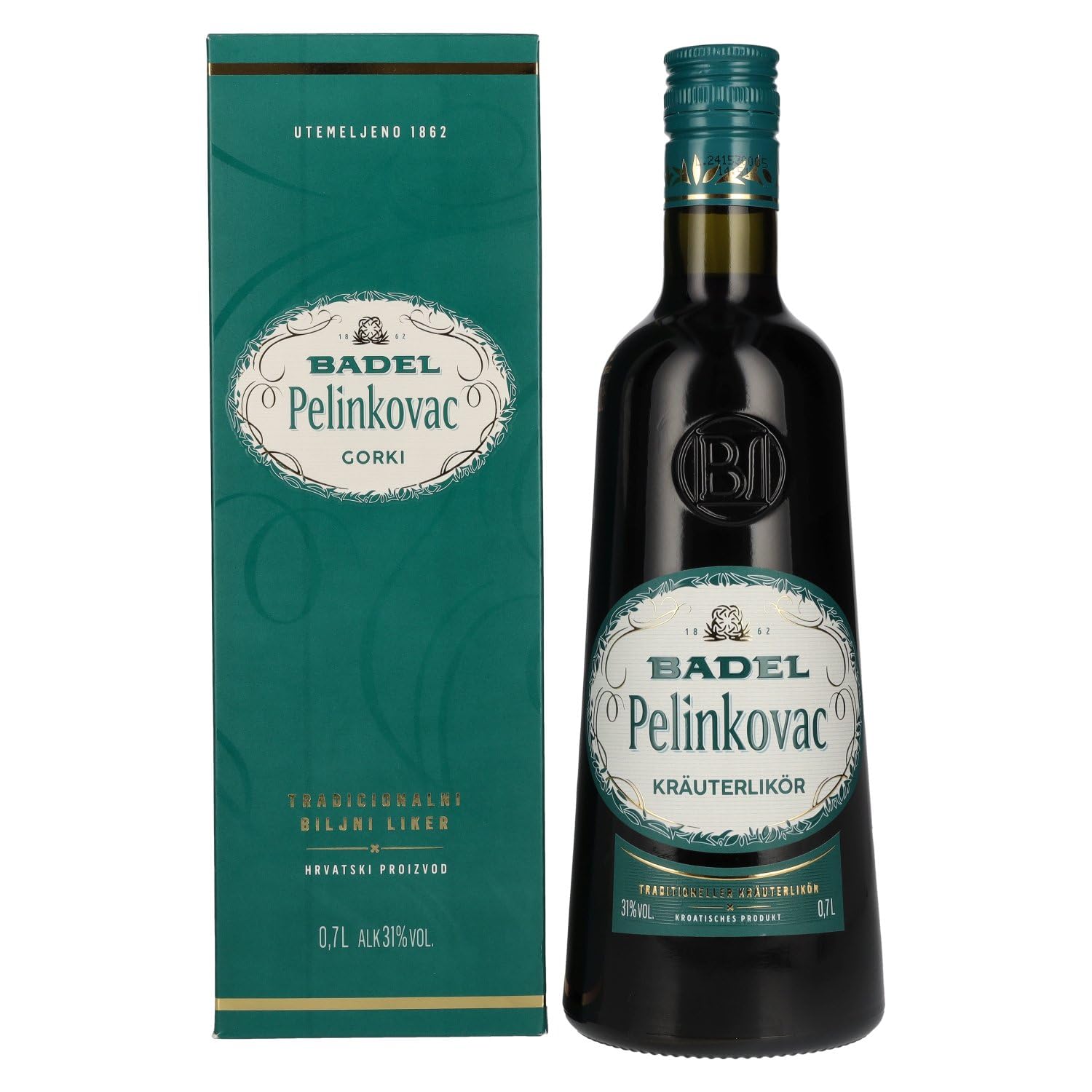 Badel Pelinkovac GORKI 31% Vol. 0,7l en boîte cadeau — Spiritueux — Piscosaveur