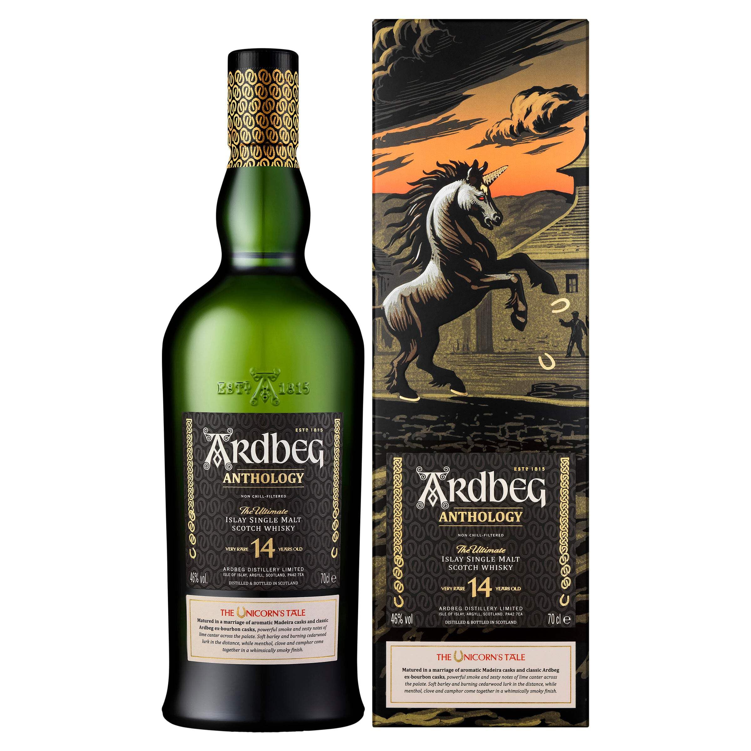 Ardbeg 14 Years Old The Ultimate Anthology The Unicorn's Tale Islay Single Malt 46% Vol. 0,7l en boîte cadeau