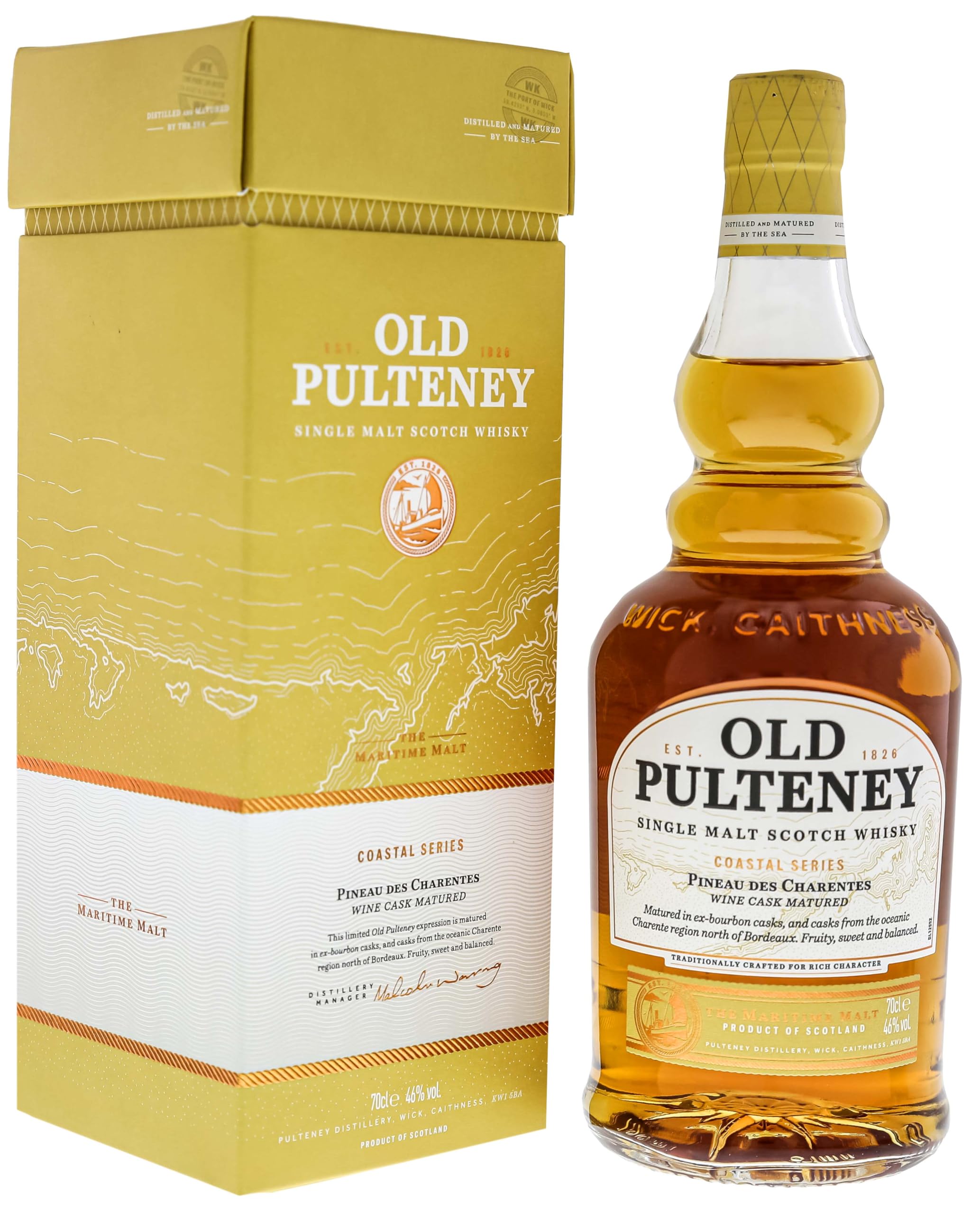 Old Pulteney Coastal Series PINEAU DES CHARENTES 46% Vol. 0,7l en boîte cadeau