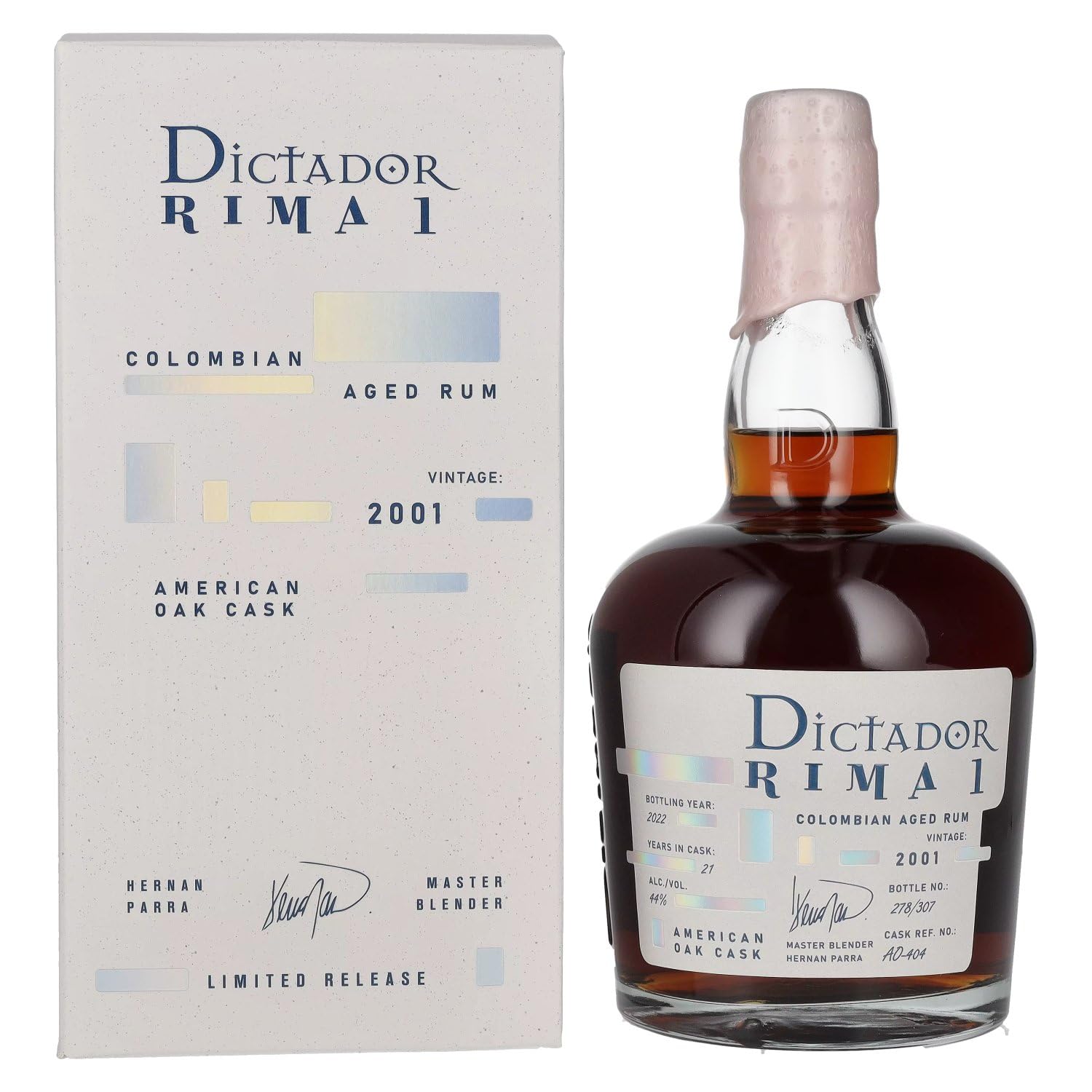 Dictador RIMA 1 21 Years Old AMERICAN OAK Cask Vintage 2001 44% Vol. 0 — Piscosaveur