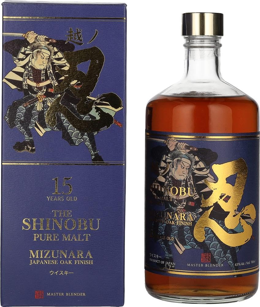 The Shinobu Pure Malt 15 Years Old Whisky MIZUNARA Japanese Oak Finish — Piscosaveur
