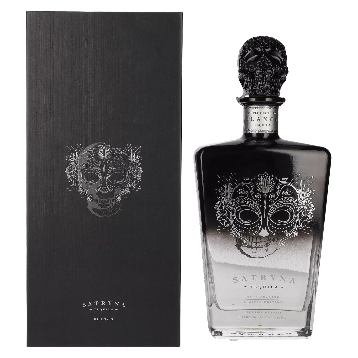 Satryna Blanco Tequila 100% Puro De Agave 38% Vol. 0,7l en boîte cadeau