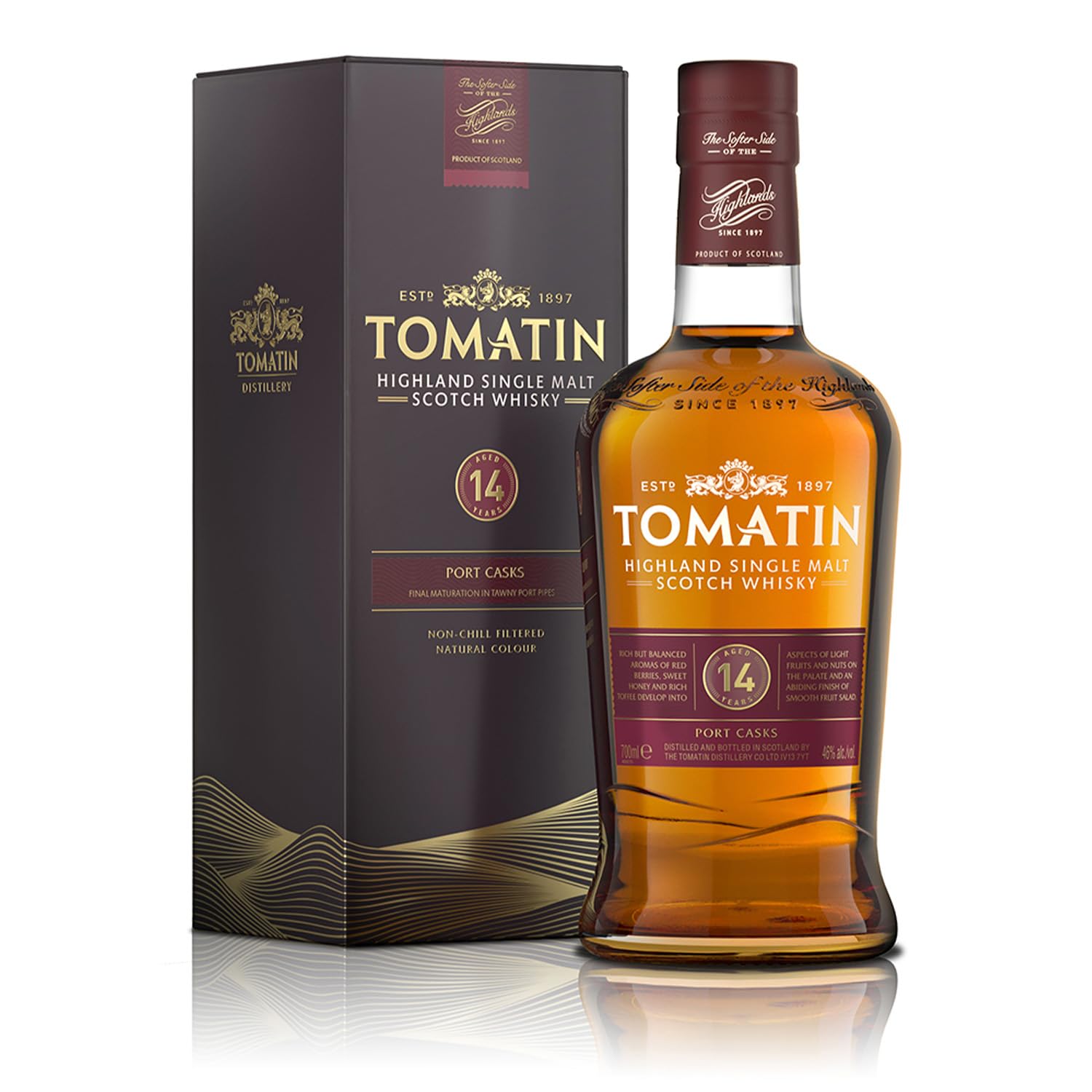 Tomatin 14 Years Old PORT CASKS 46% Vol. 0,7l en boîte cadeau — Piscosaveur