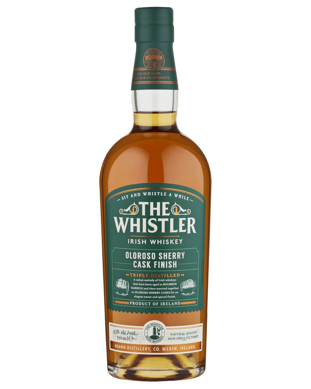 The Whistler Irish Whiskey OLOROSO SHERRY CASK FINISH 43% Vol. 0,7l en — Piscosaveur